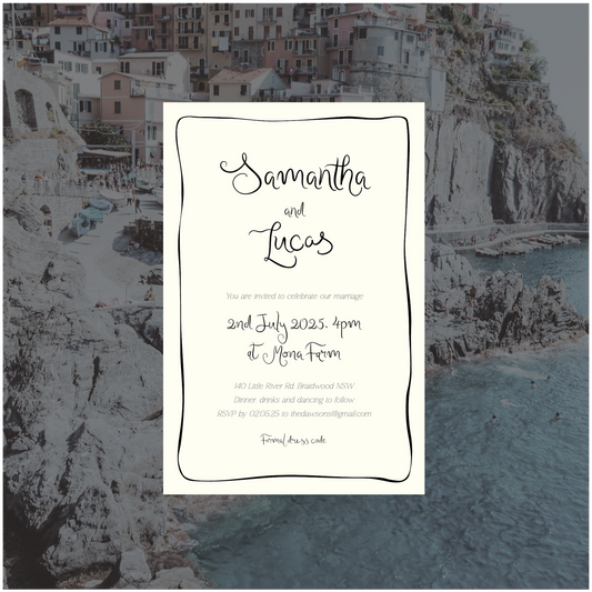 Amalfi Single Invitation