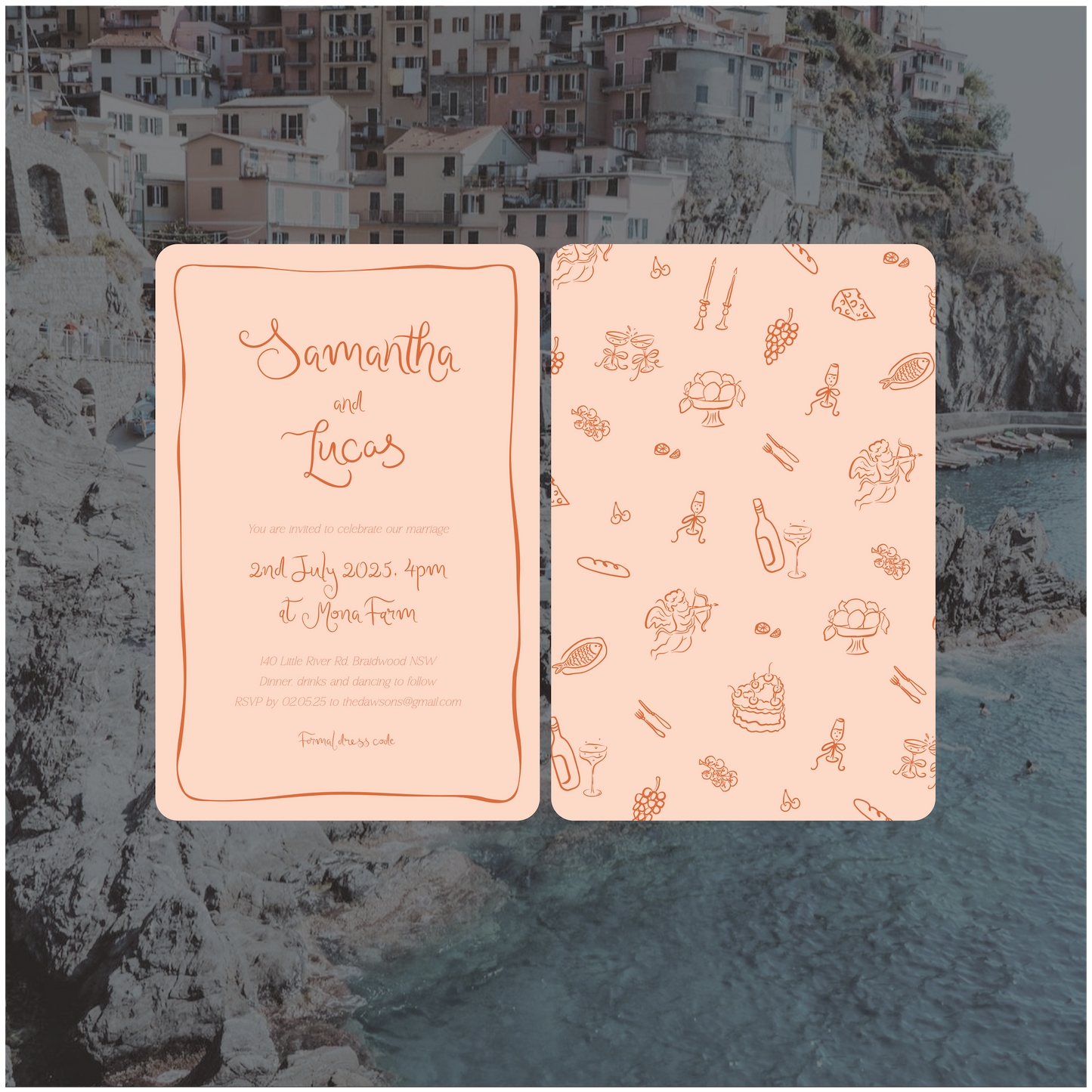 Amalfi Single Invitation