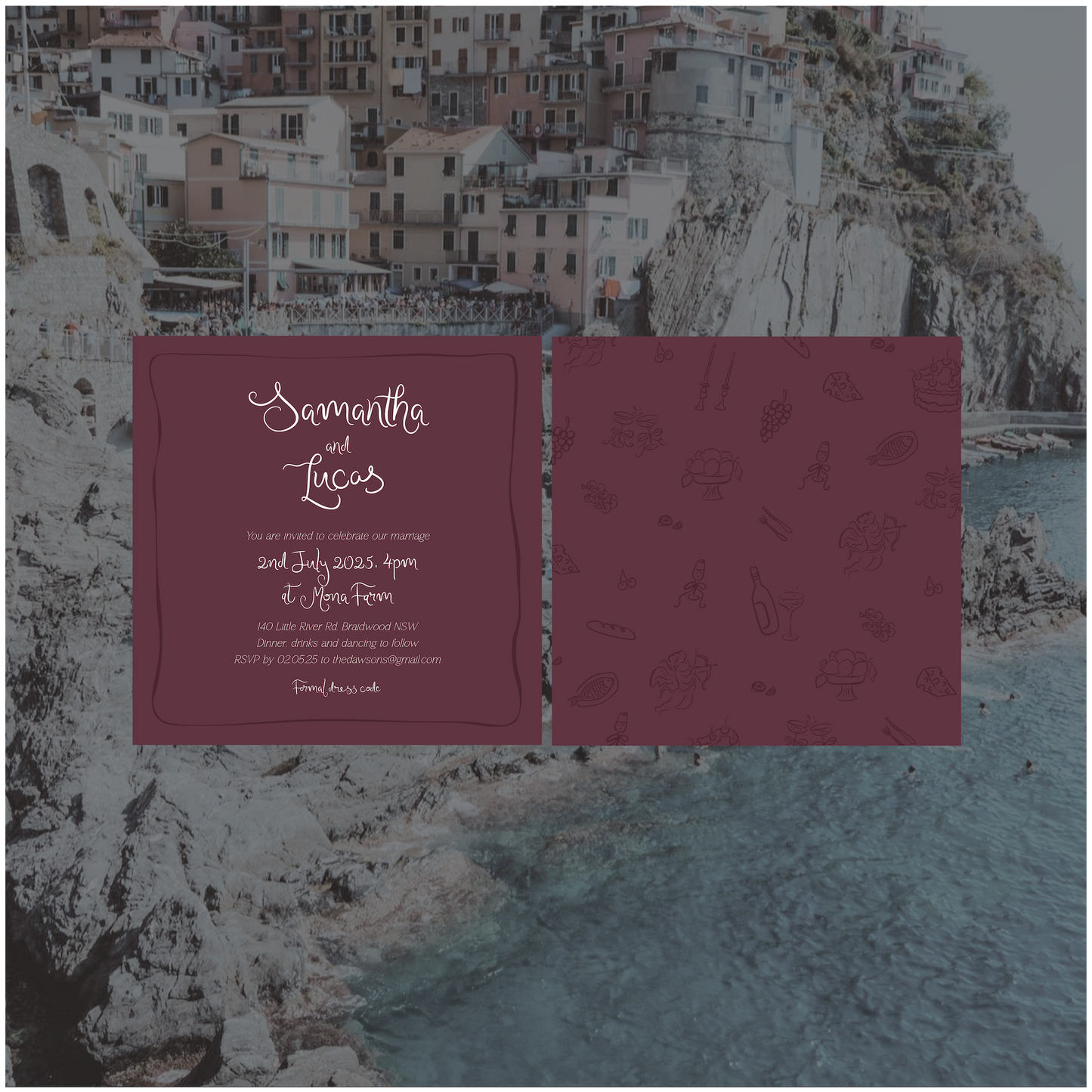Amalfi Single Invitation