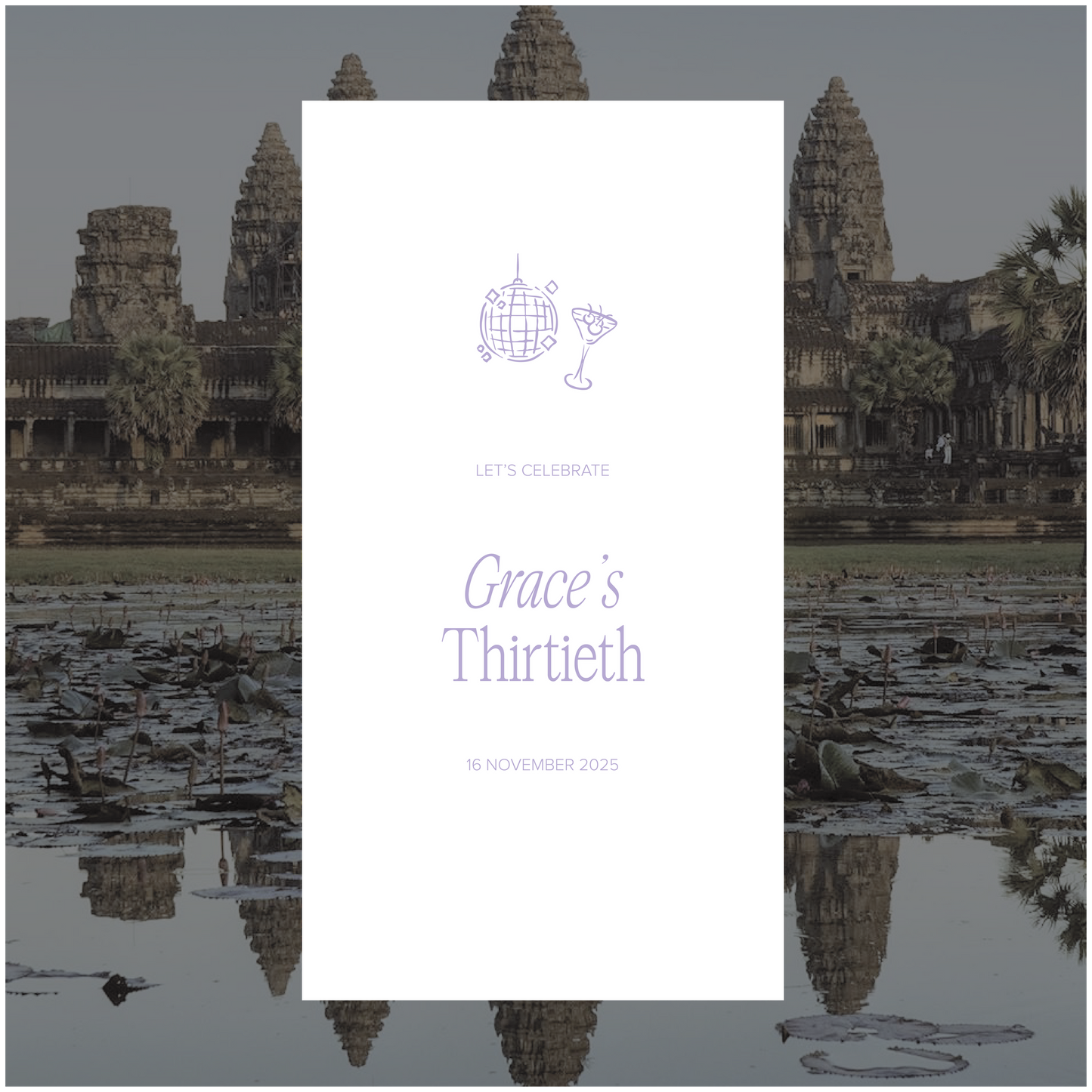Angkor Wat Event Linen Sign
