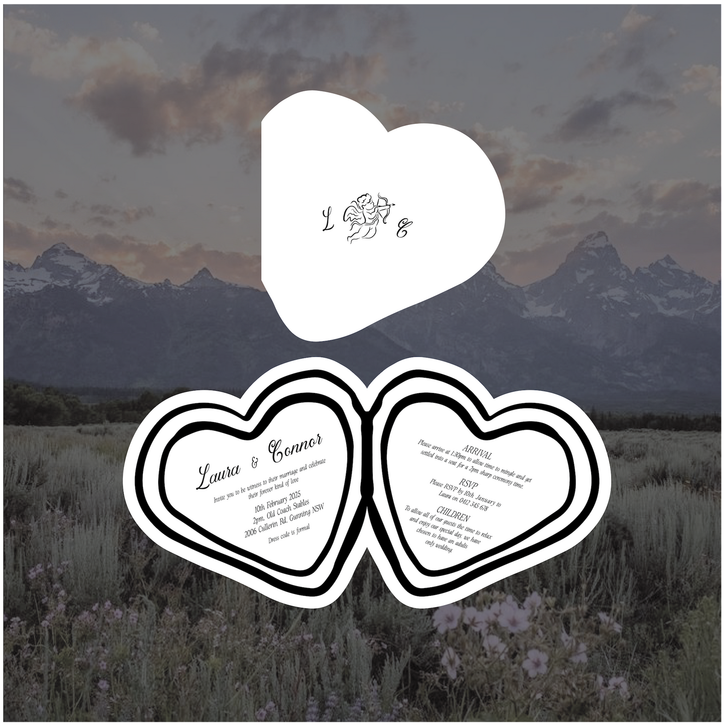 Aspen Folded Invitation