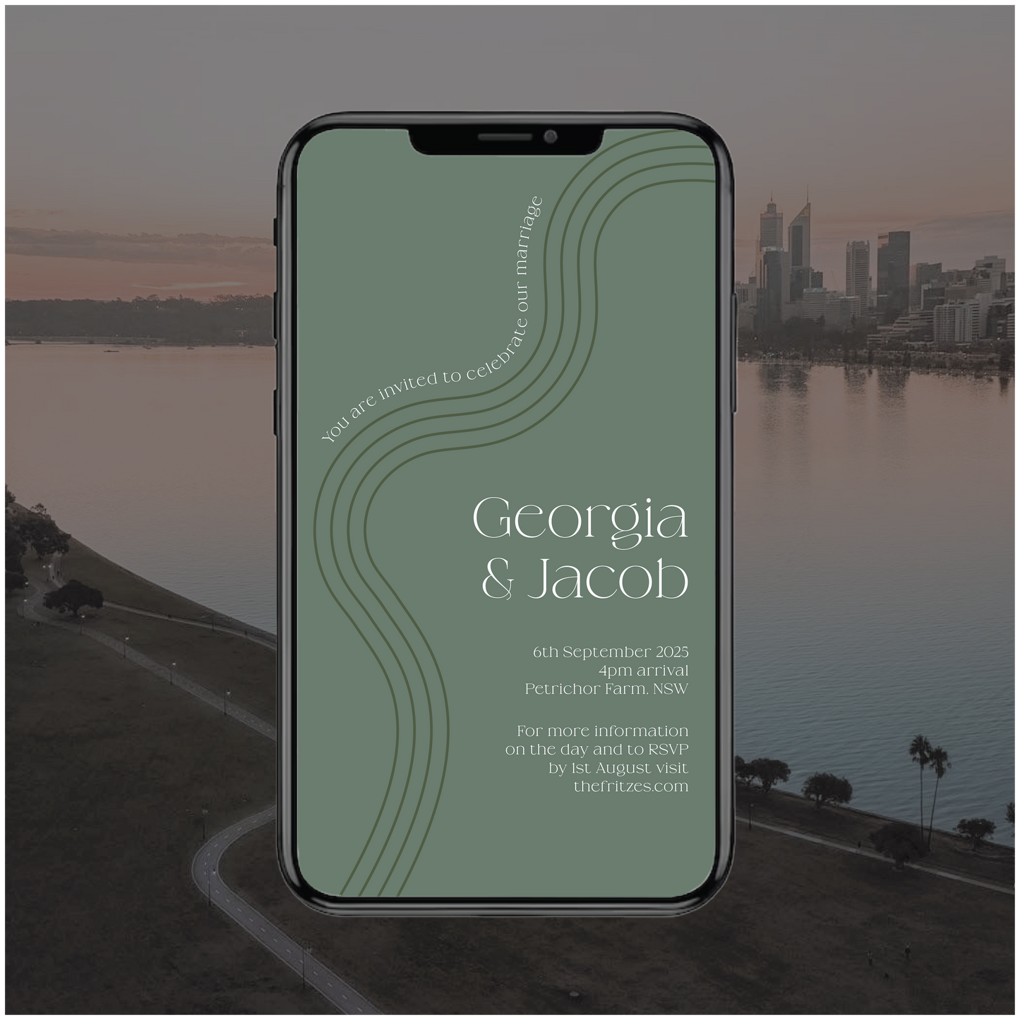 Perth Digital File Invitation