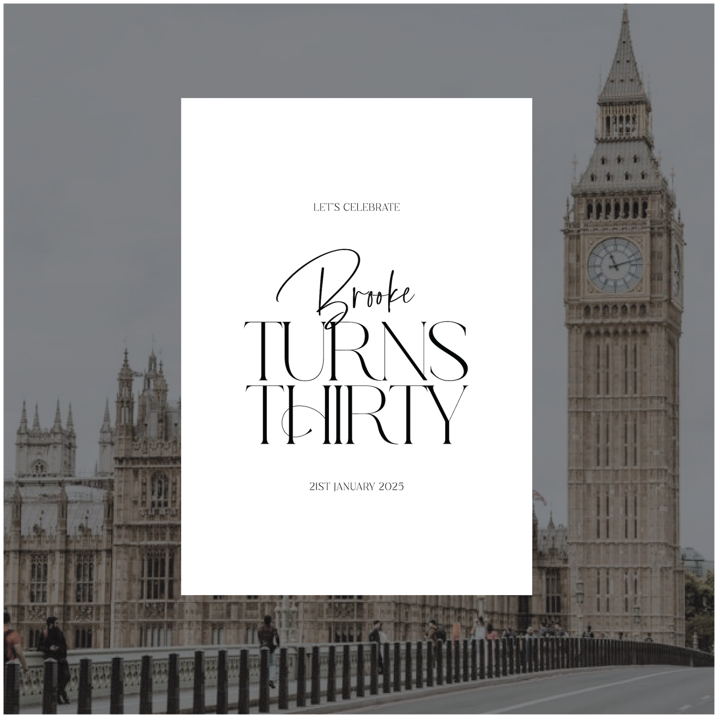 Big Ben Event Welcome Sign