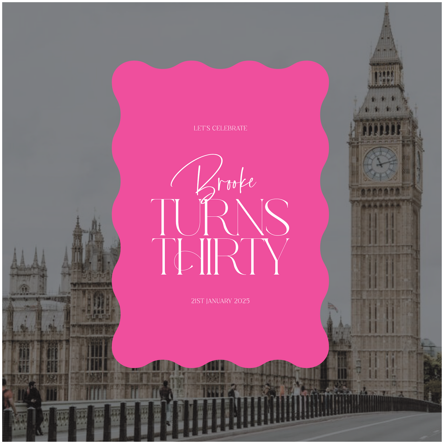 Big Ben Event Welcome Sign