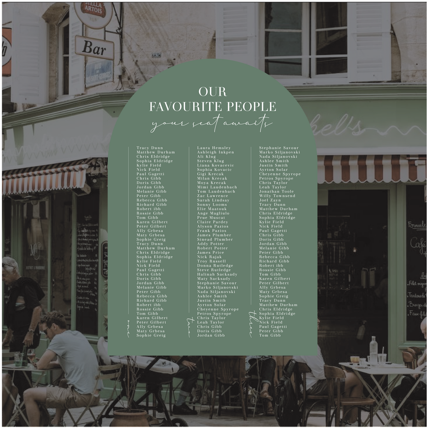 Bordeaux Seating Chart