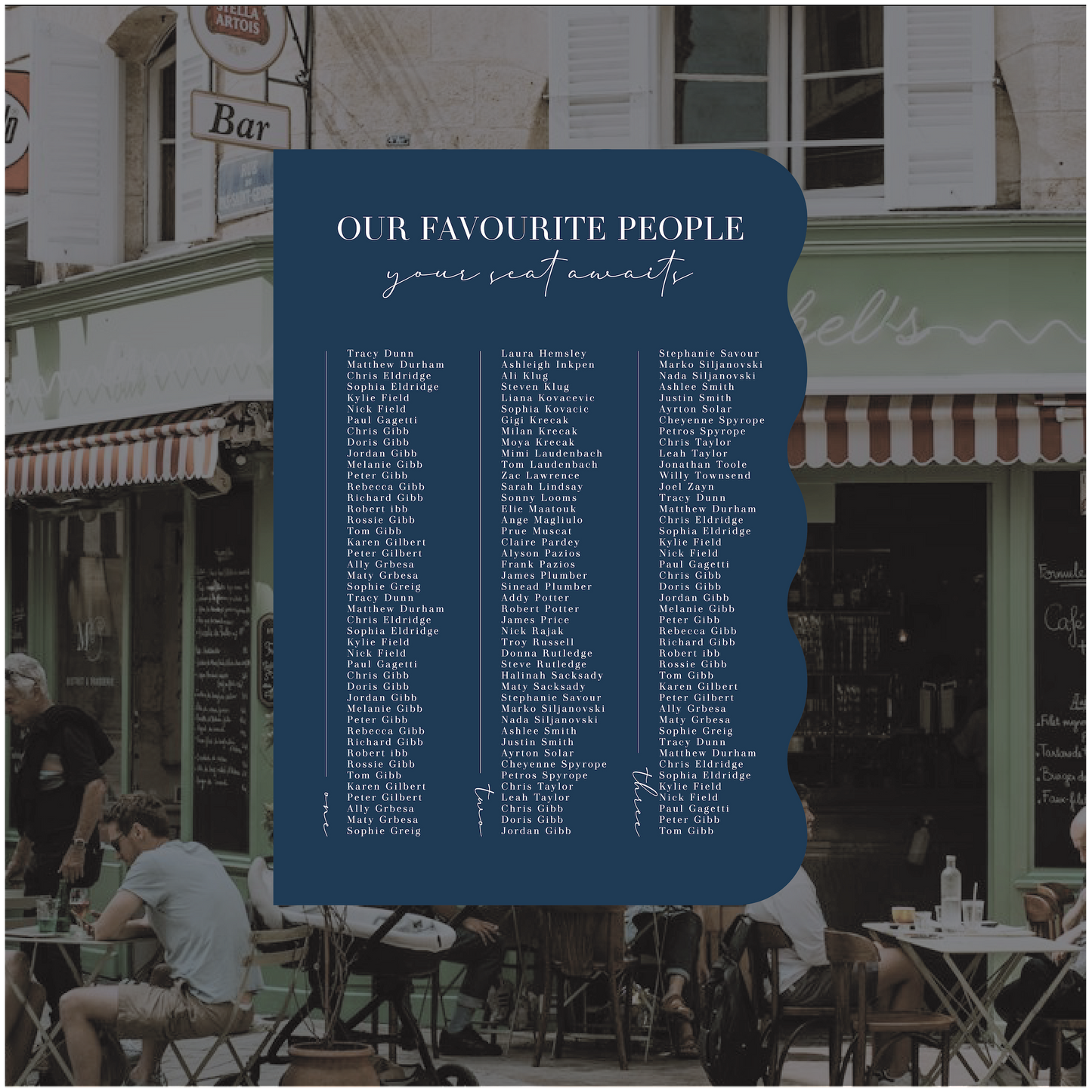 Bordeaux Seating Chart