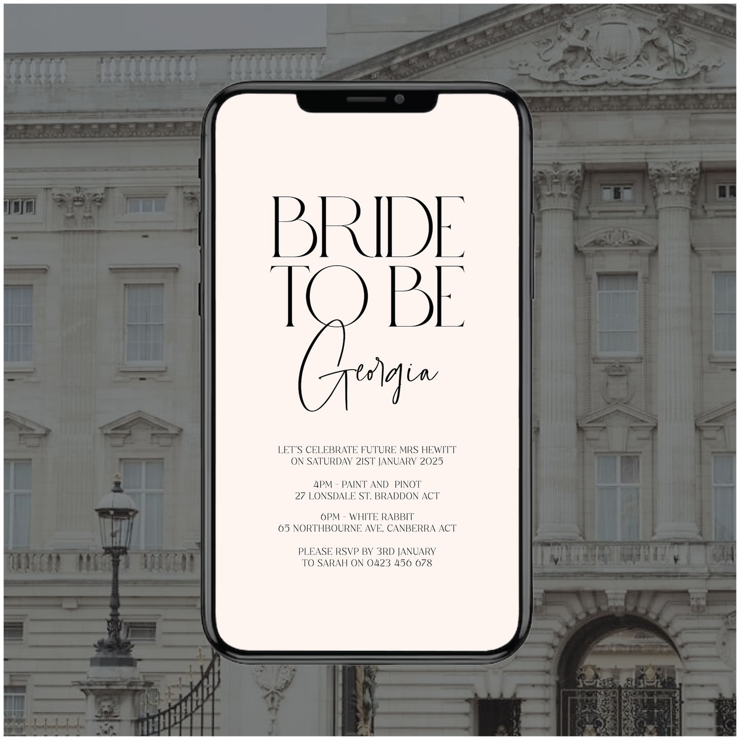 Buckingham Digital File Invitation