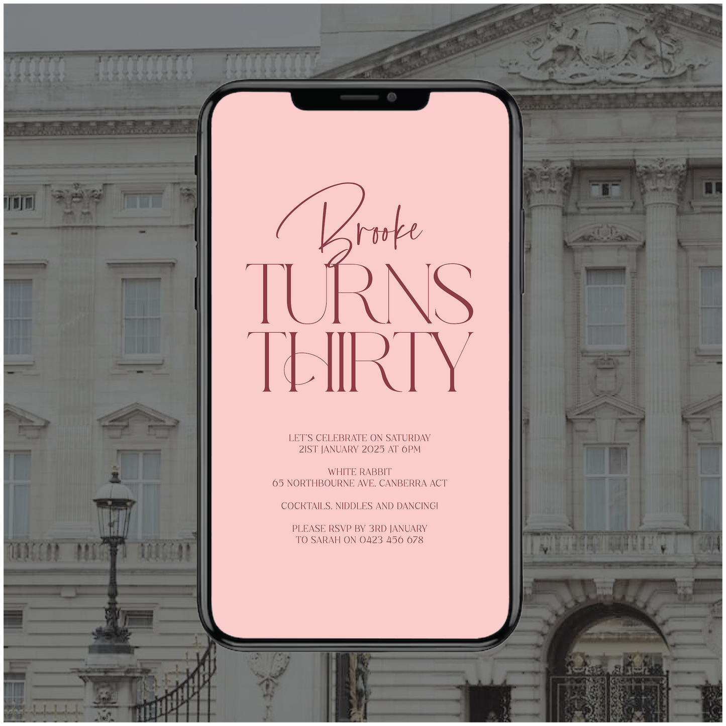 Buckingham Digital File Invitation