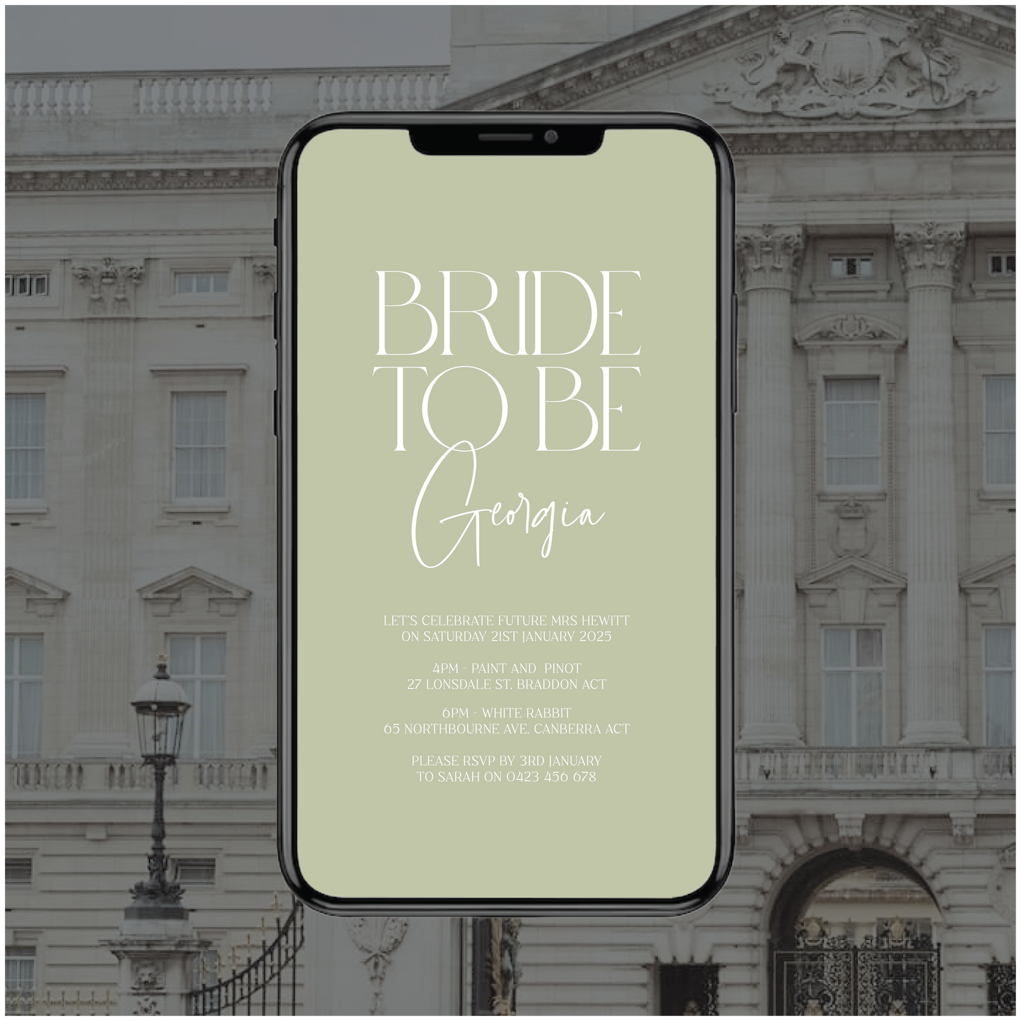 Buckingham Digital File Invitation