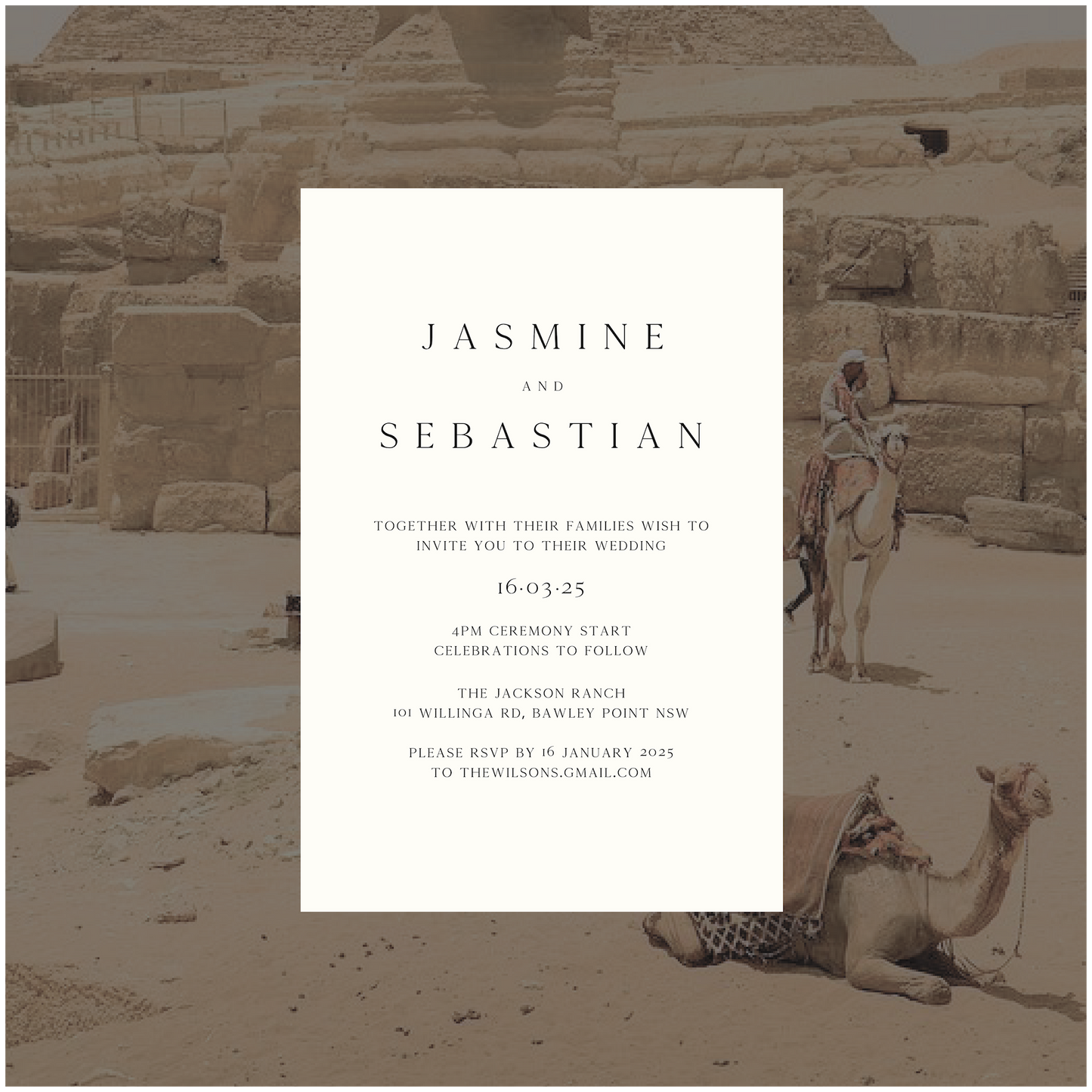 Cairo Single Invitation