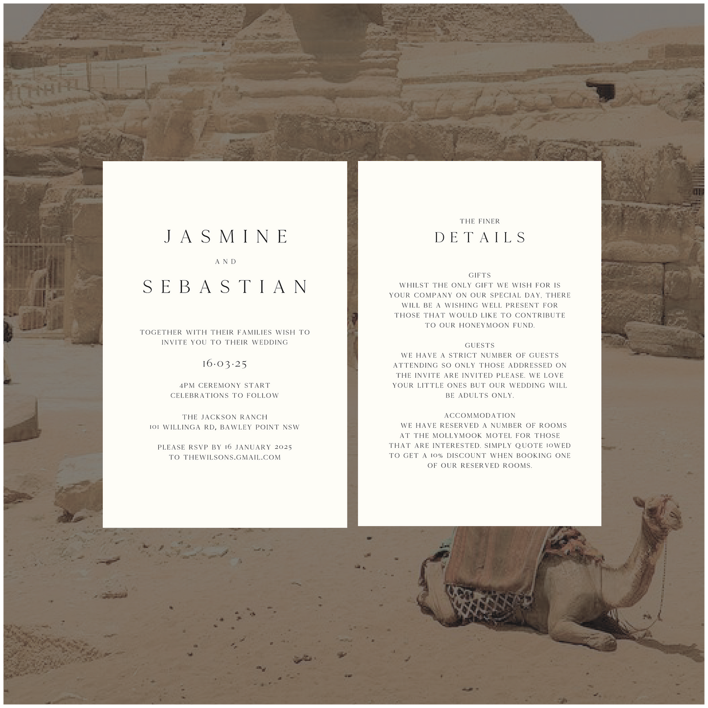 Cairo Single Invitation