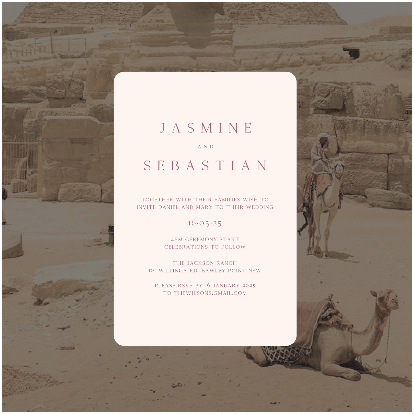 Cairo Single Invitation