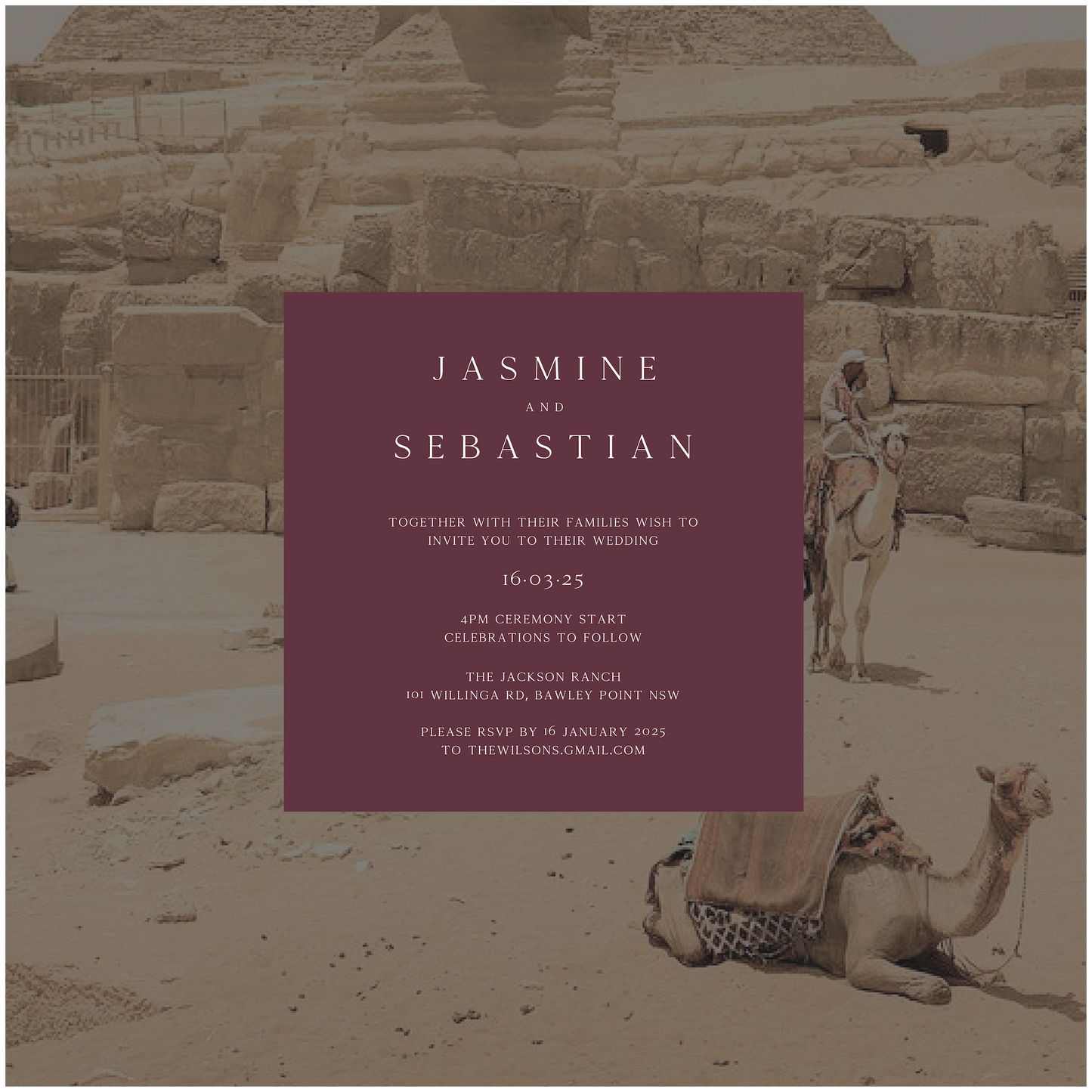 Cairo Single Invitation