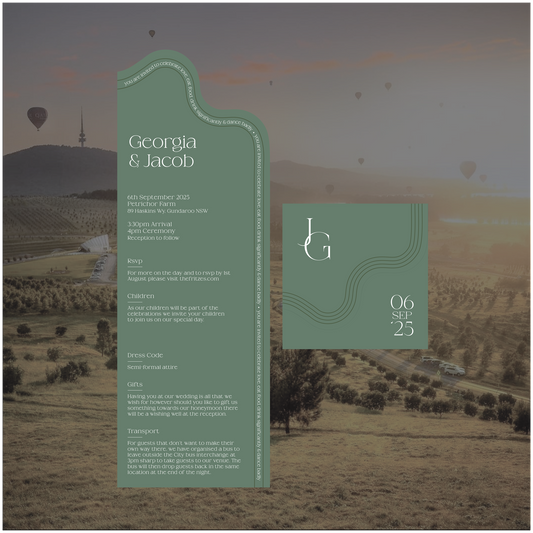 Canberra Folded Invitation