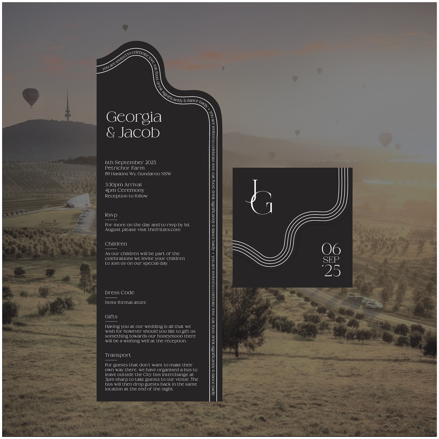 Canberra Folded Invitation