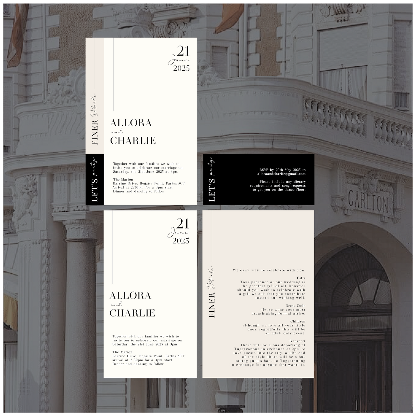 Cannes Stacked Invitation