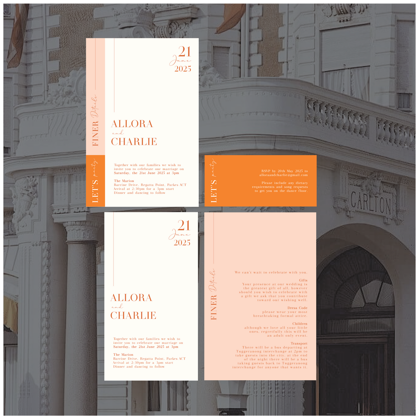 Cannes Stacked Invitation