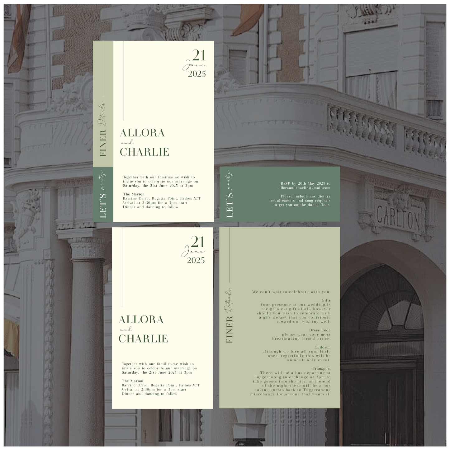 Cannes Stacked Invitation