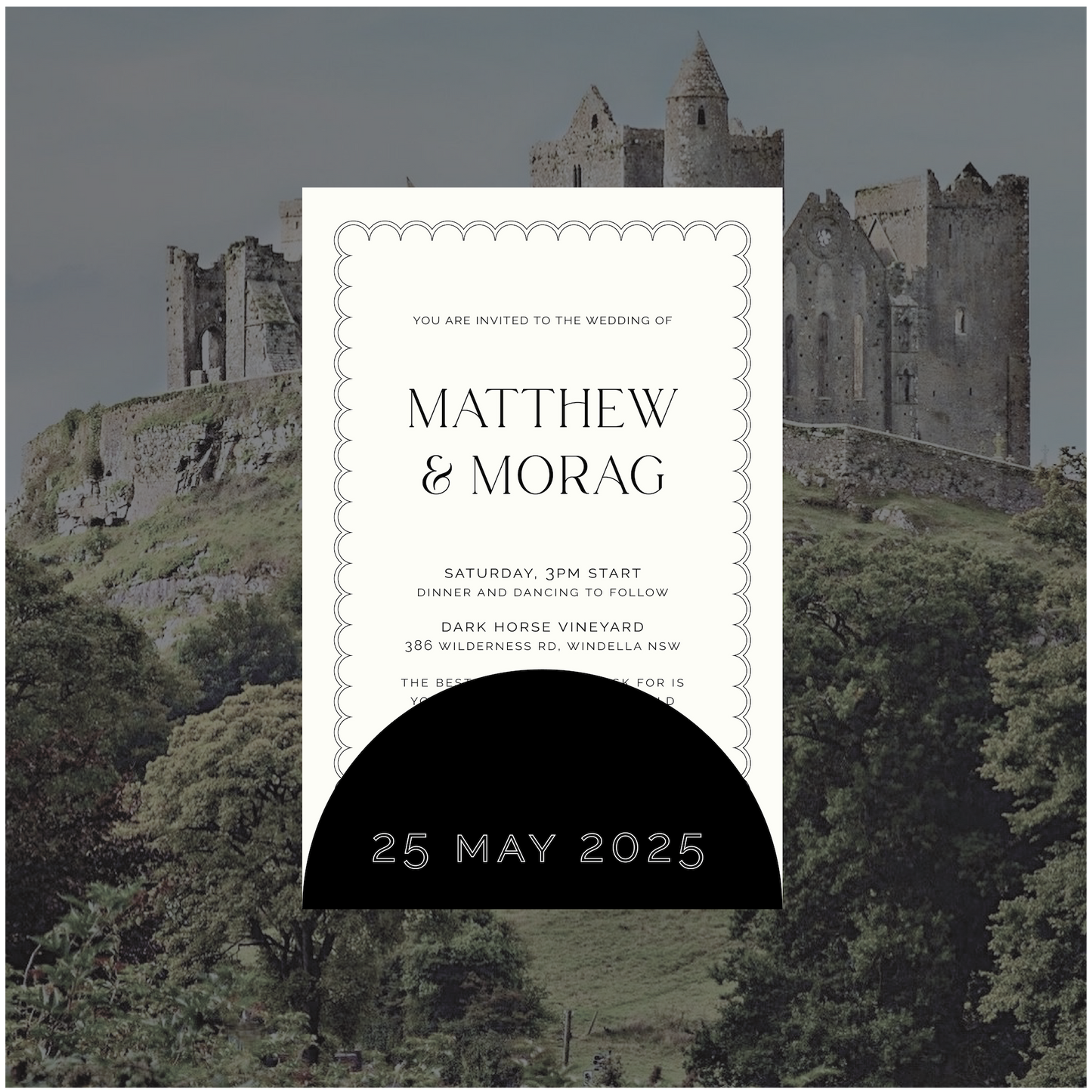 Cashel Stacked Invitation