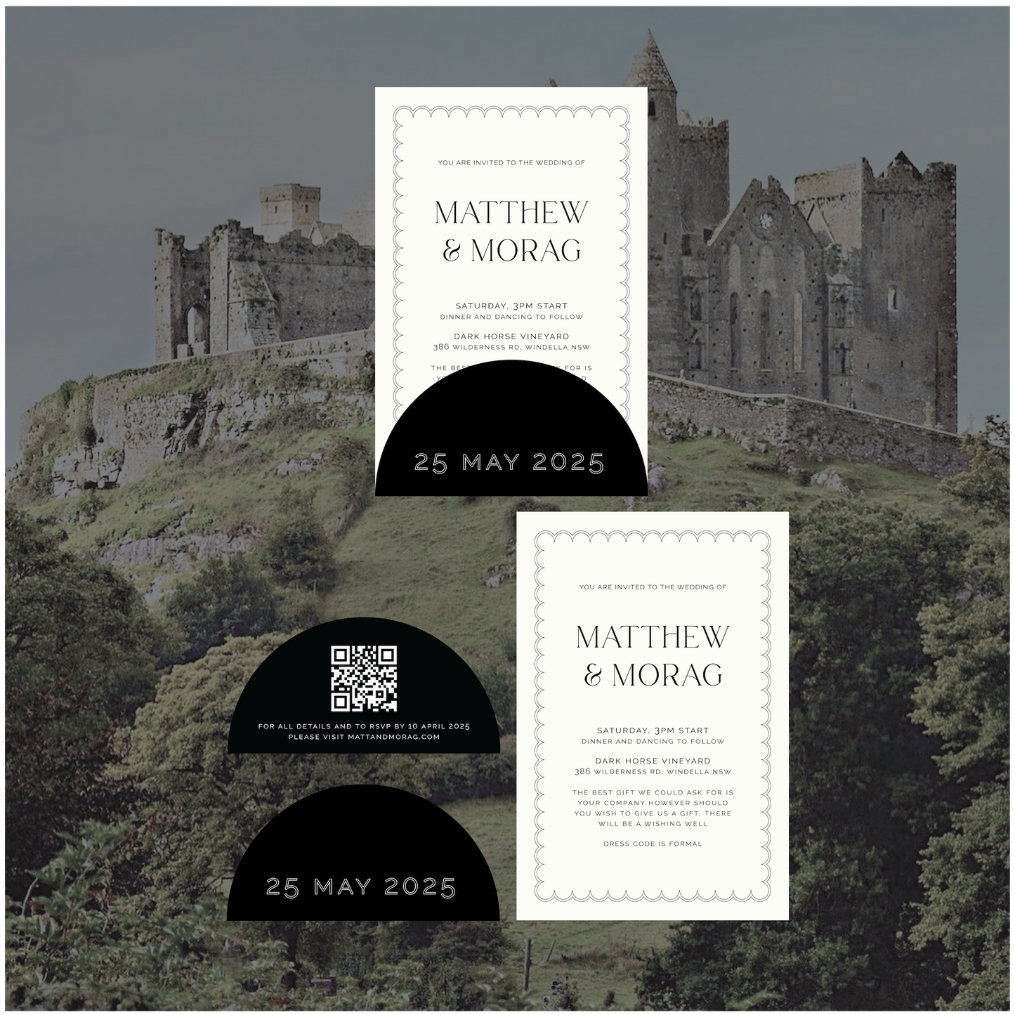 Cashel Stacked Invitation