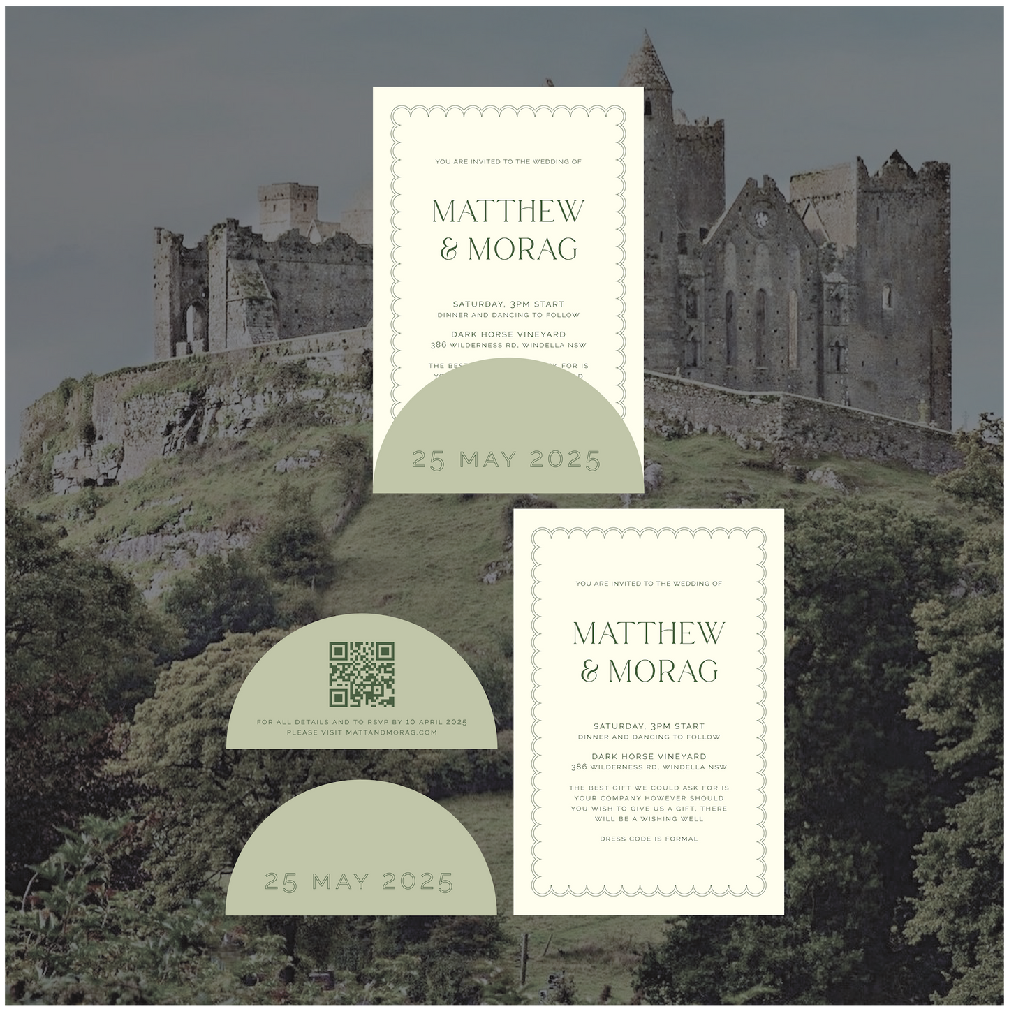 Cashel Stacked Invitation