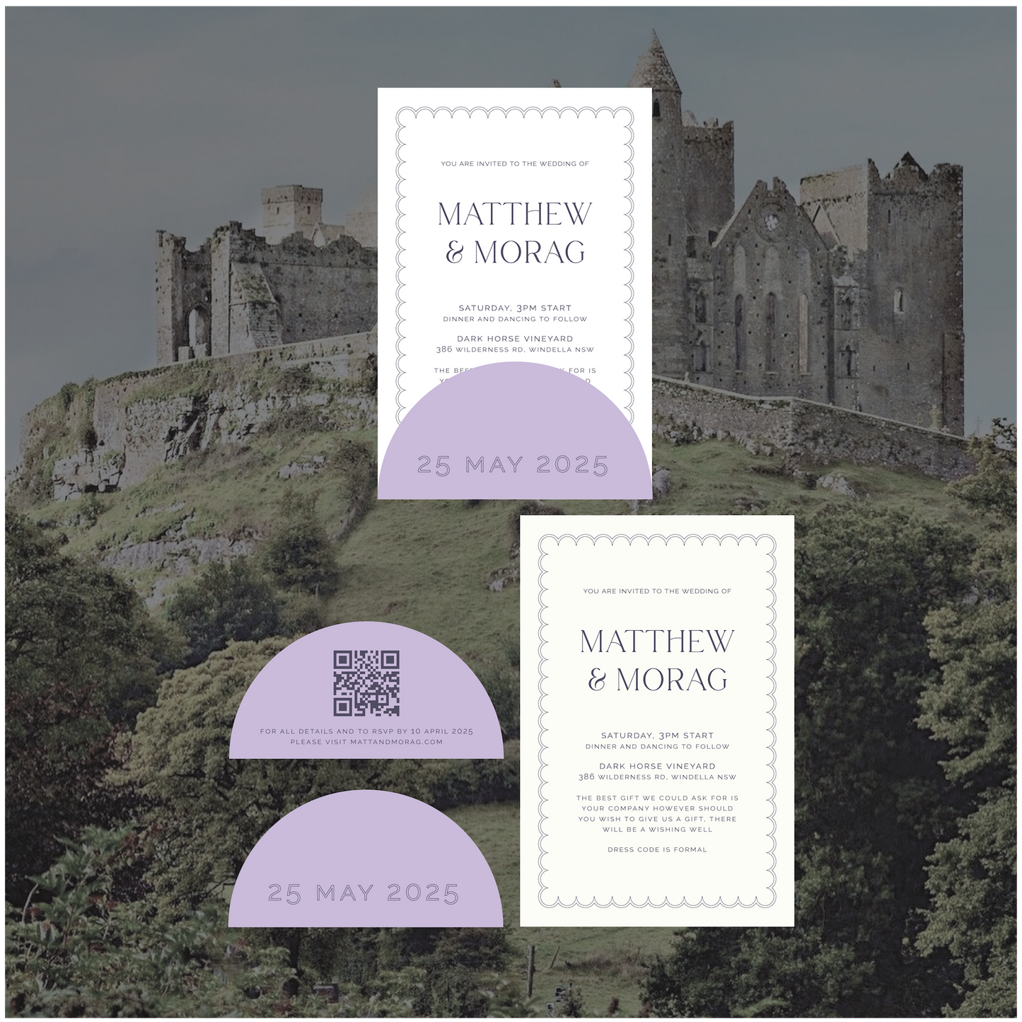 Cashel Stacked Invitation