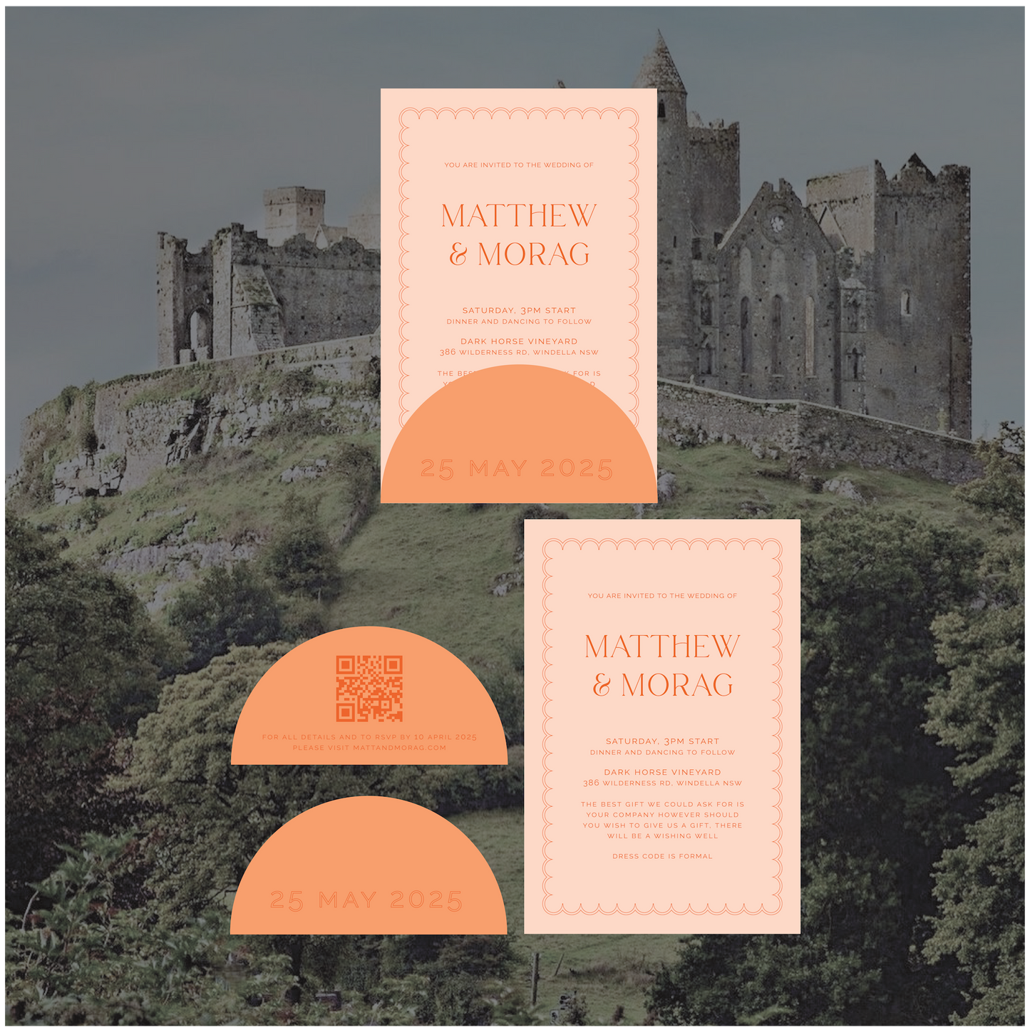 Cashel Stacked Invitation