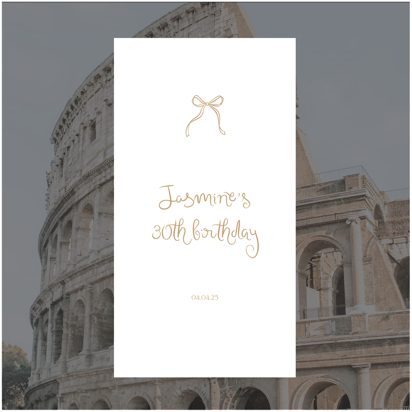 Colosseum Event Linen Sign
