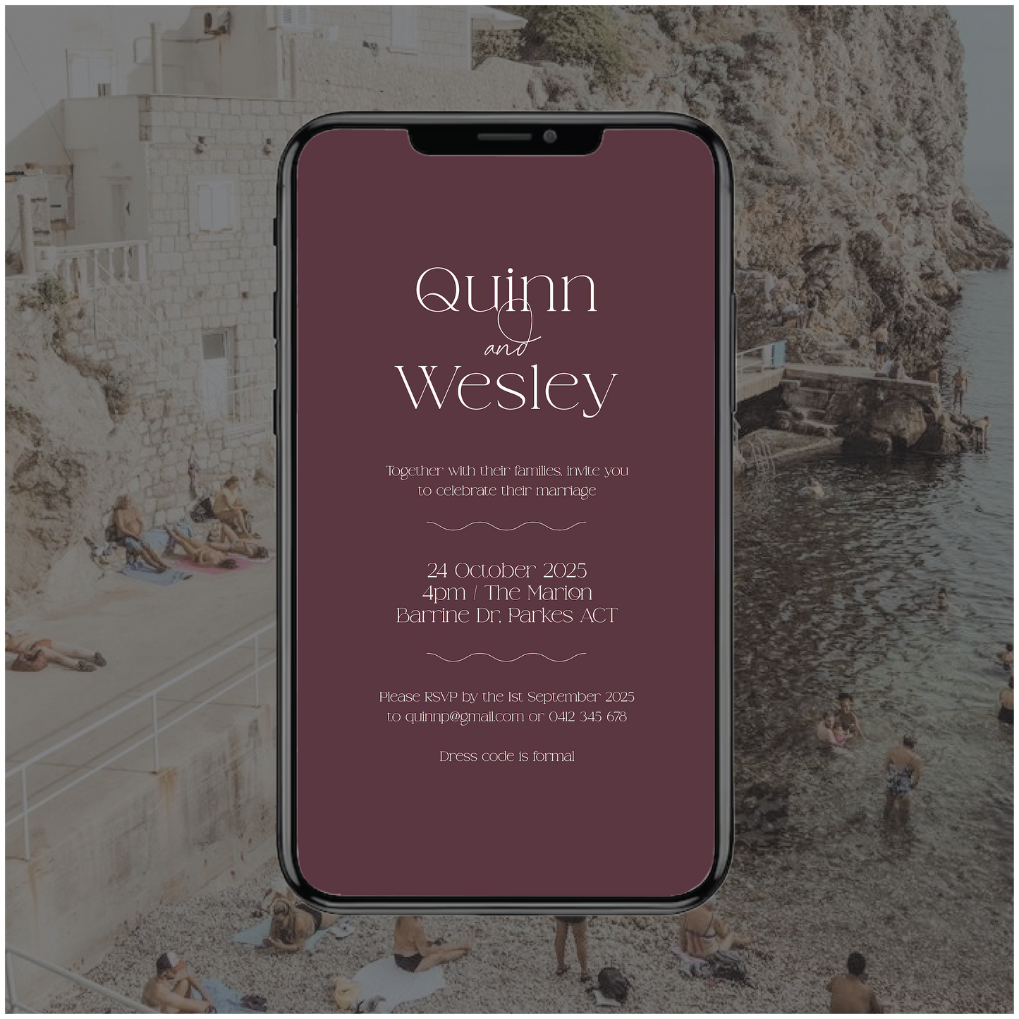 Dubrovnik Digital File Invitation