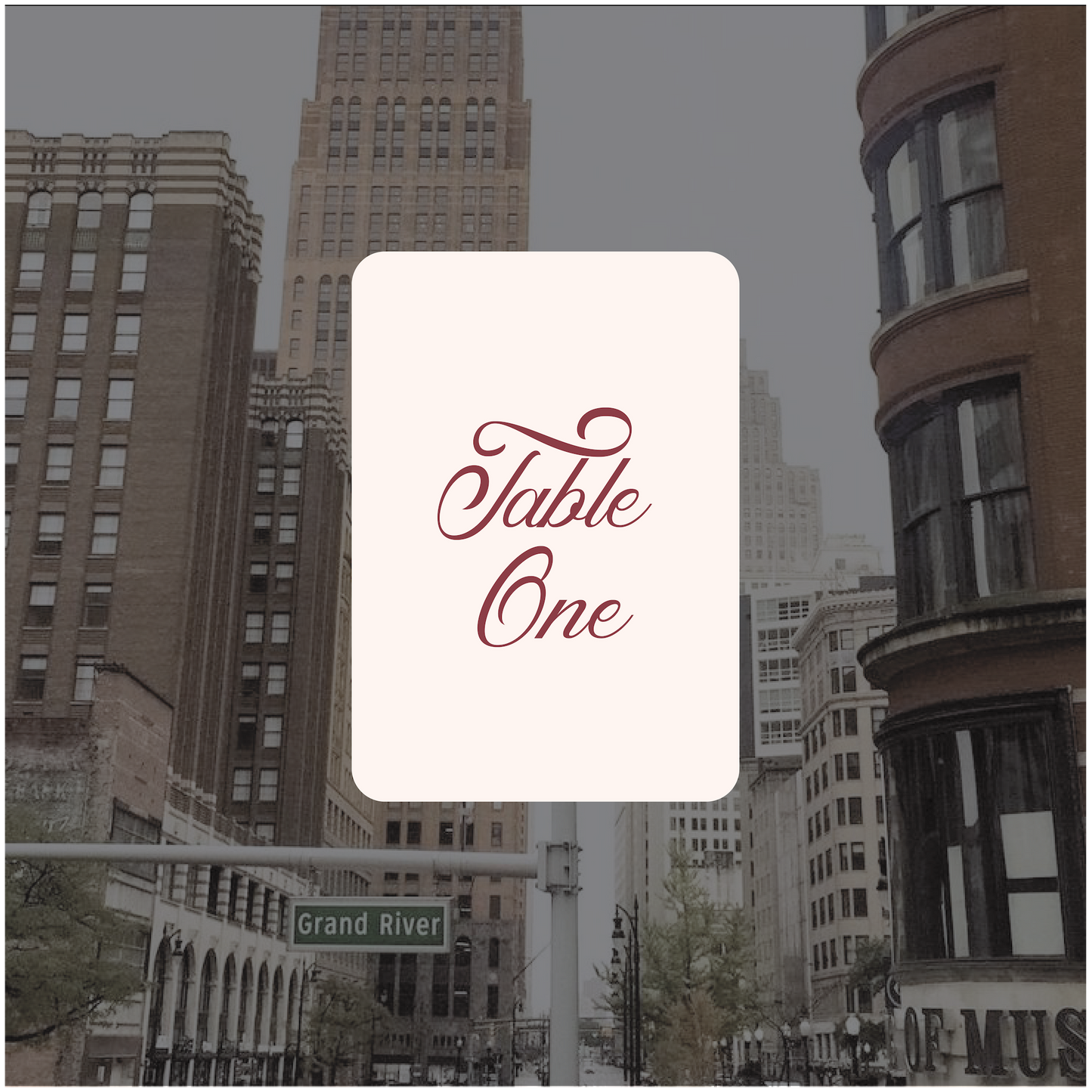 Detroit Table Number