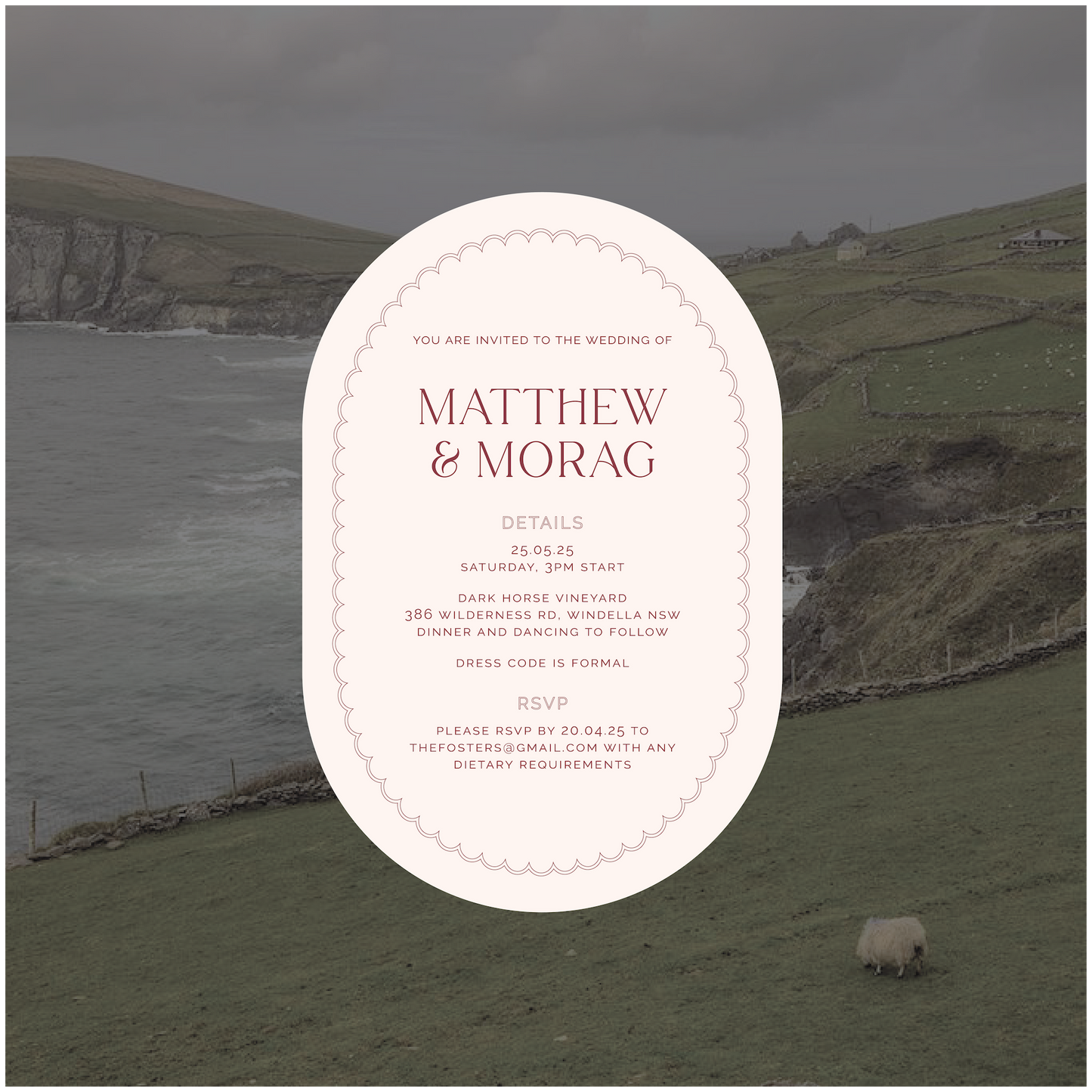 Dingle Single Invitation