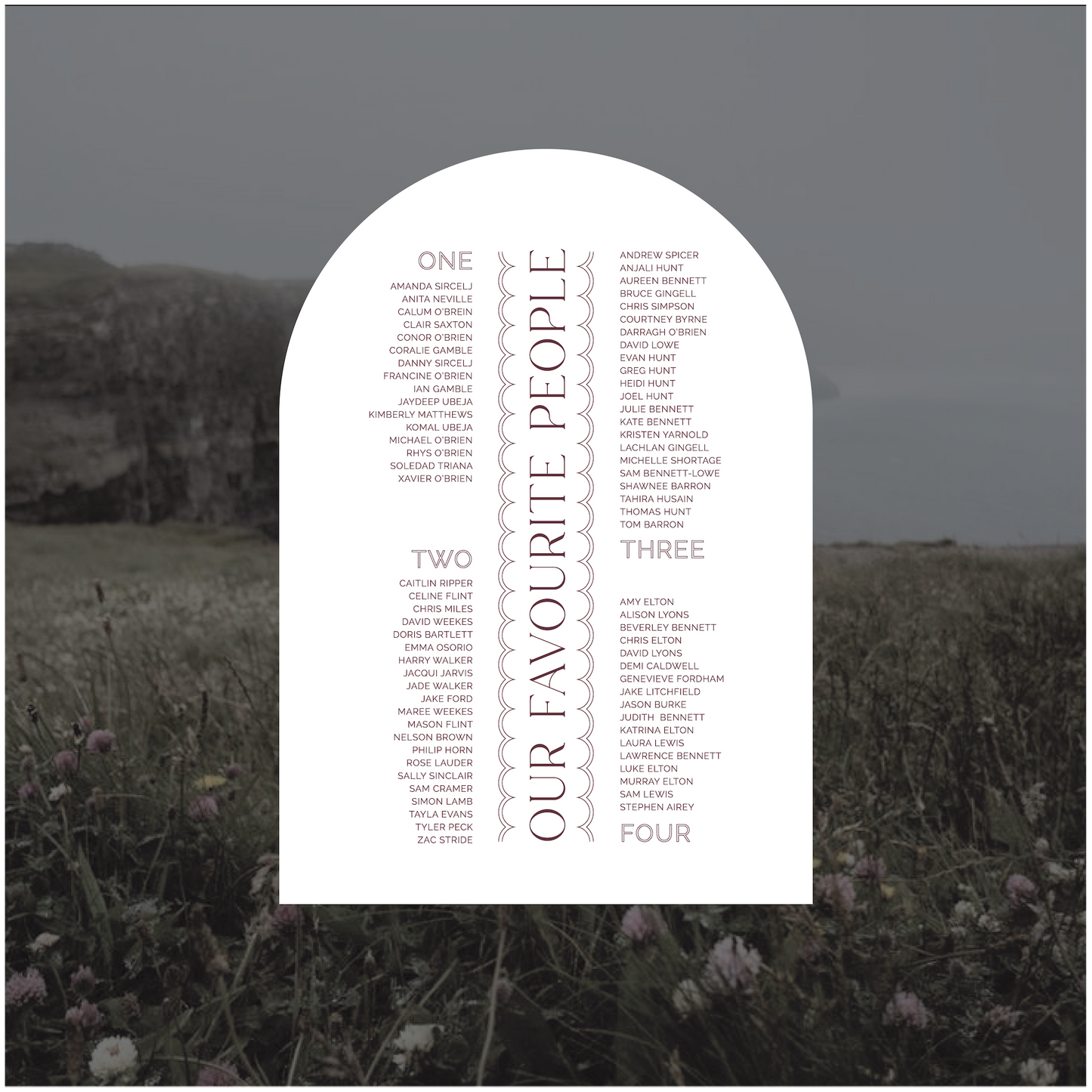 Dublin Seating Chart