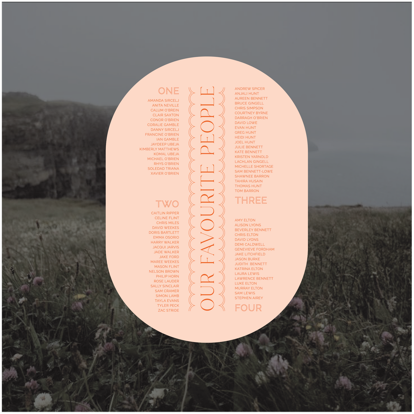 Dublin Seating Chart