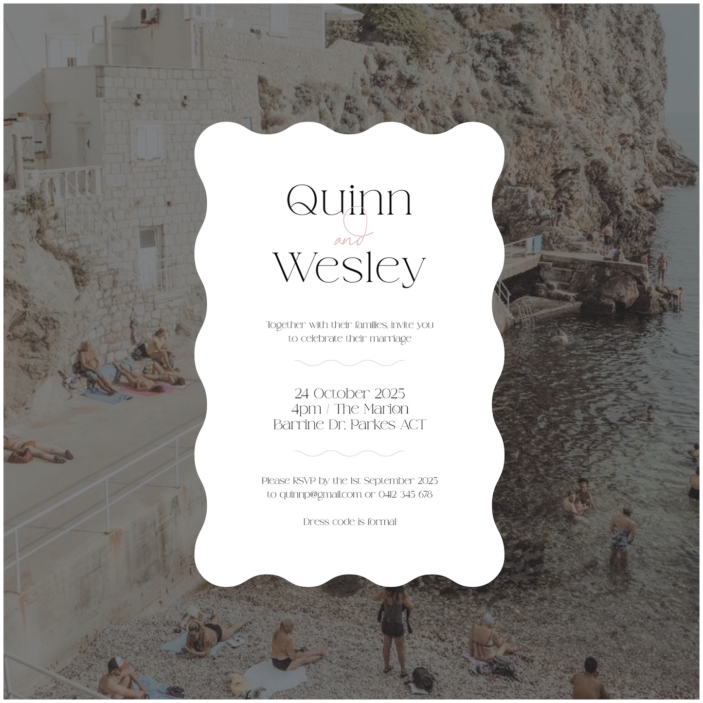 Dubrovnik Single Invitation