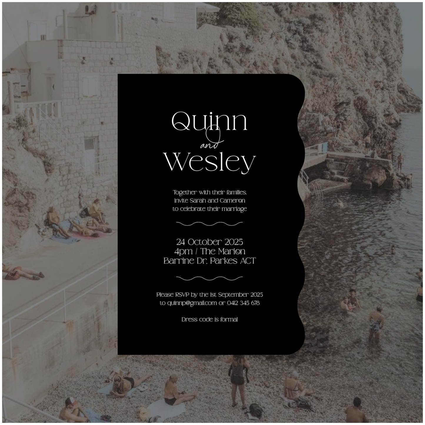 Dubrovnik Single Invitation