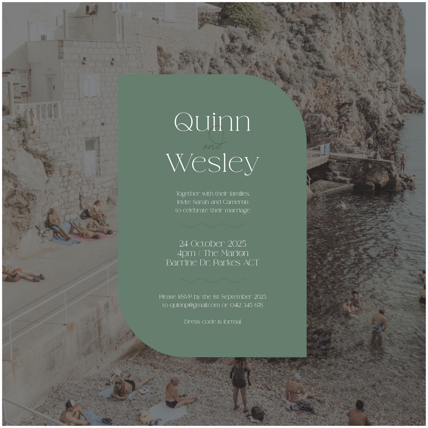 Dubrovnik Single Invitation