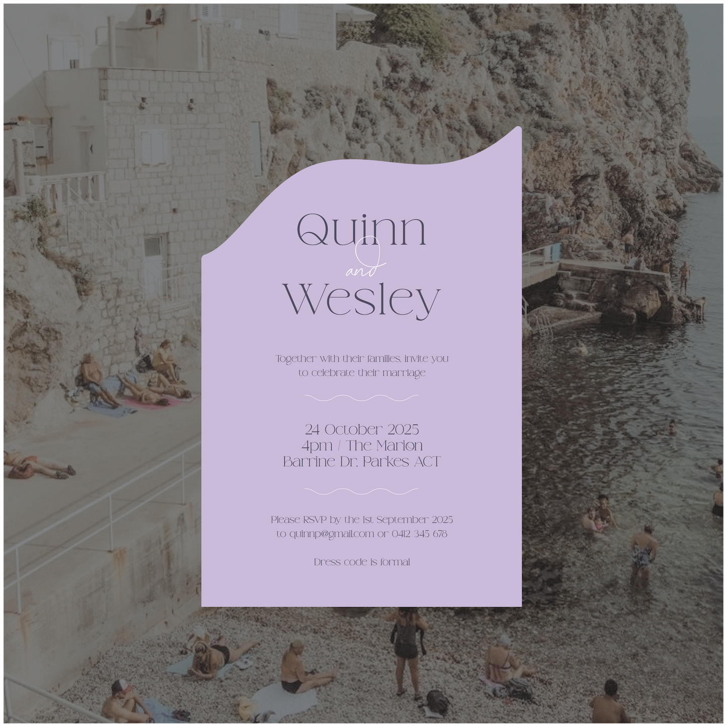 Dubrovnik Single Invitation