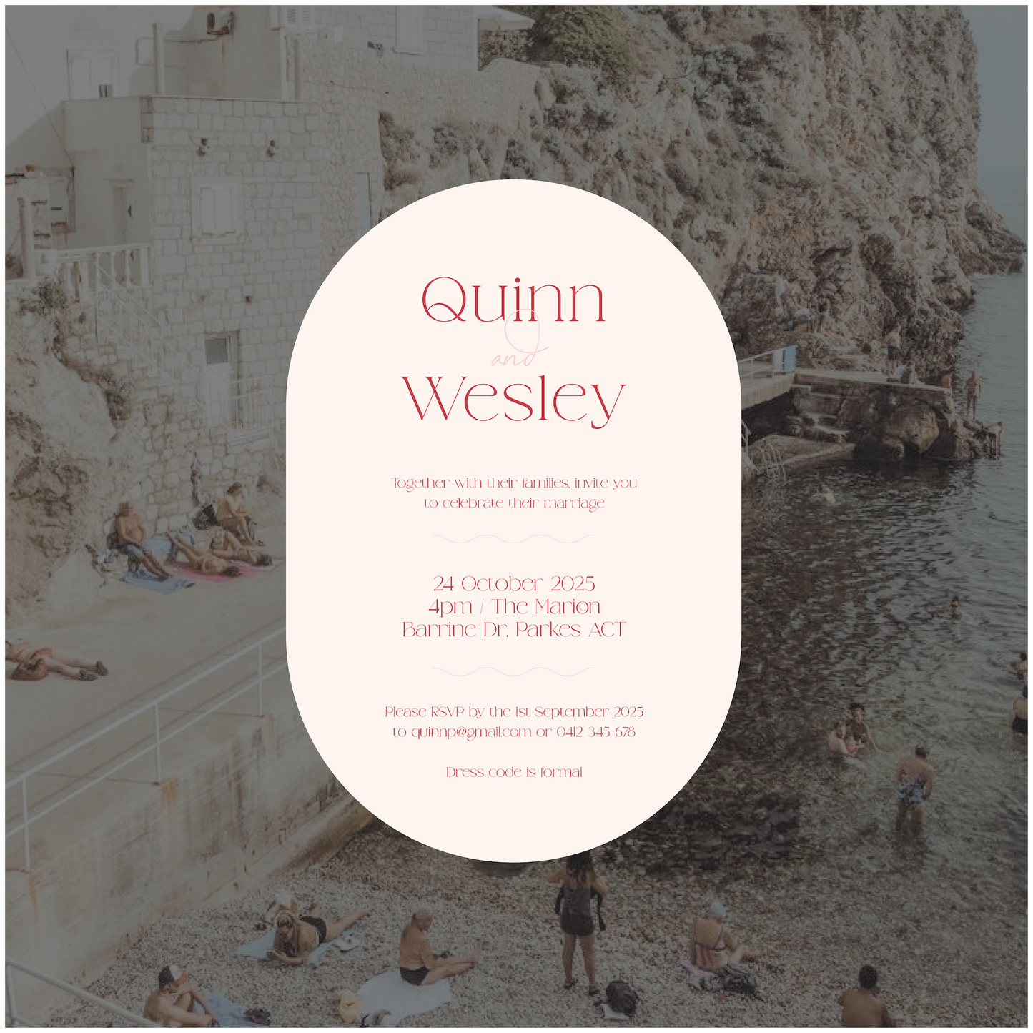 Dubrovnik Single Invitation