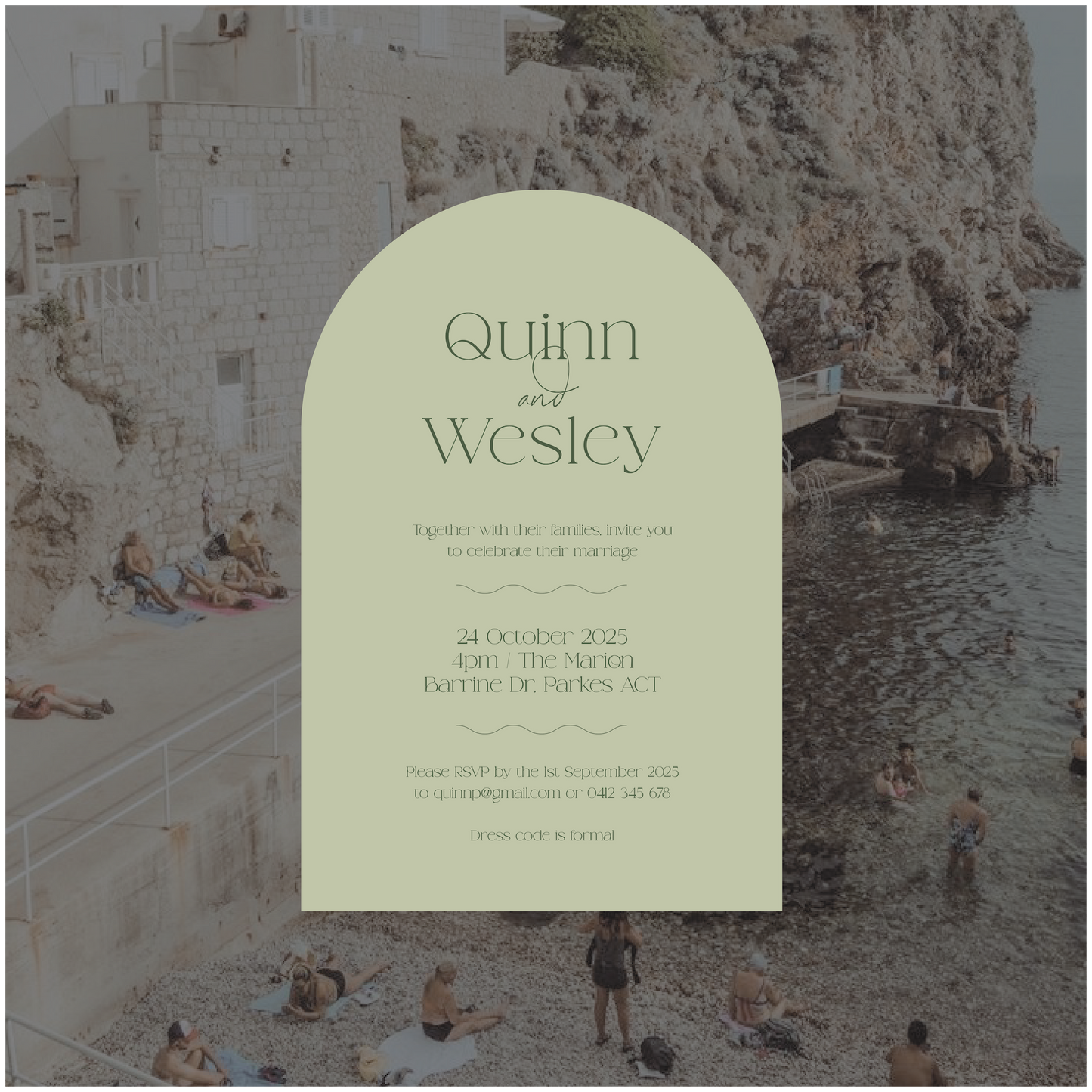 Dubrovnik Single Invitation