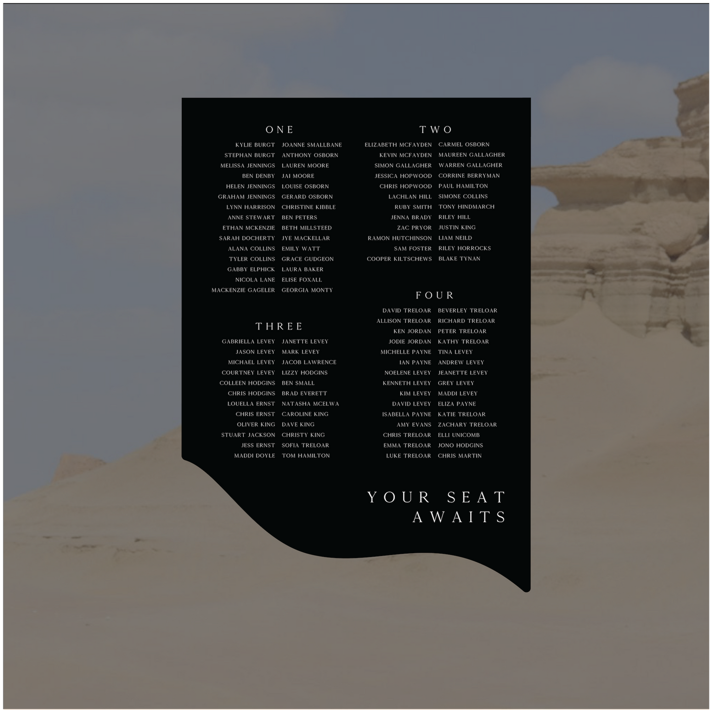 Faiyum Seating Chart