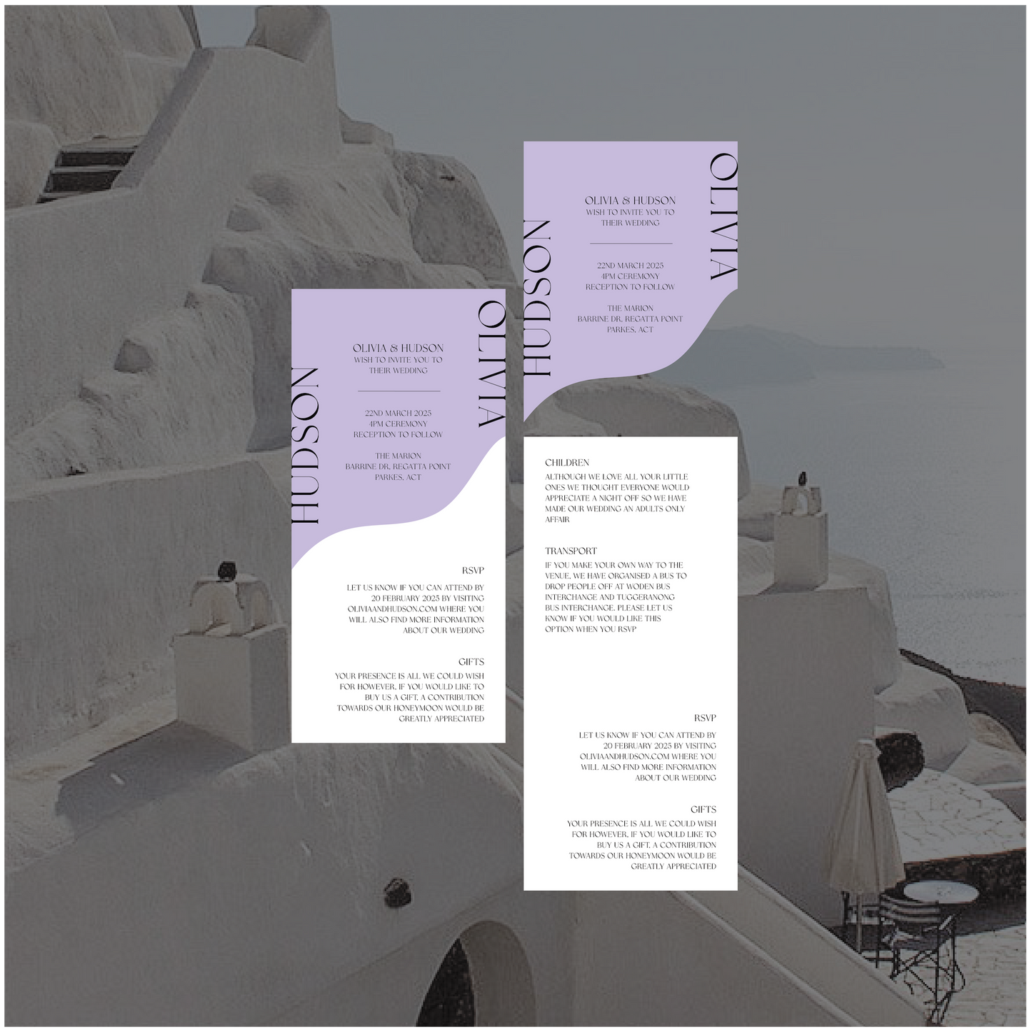 Fira Stacked Invitation