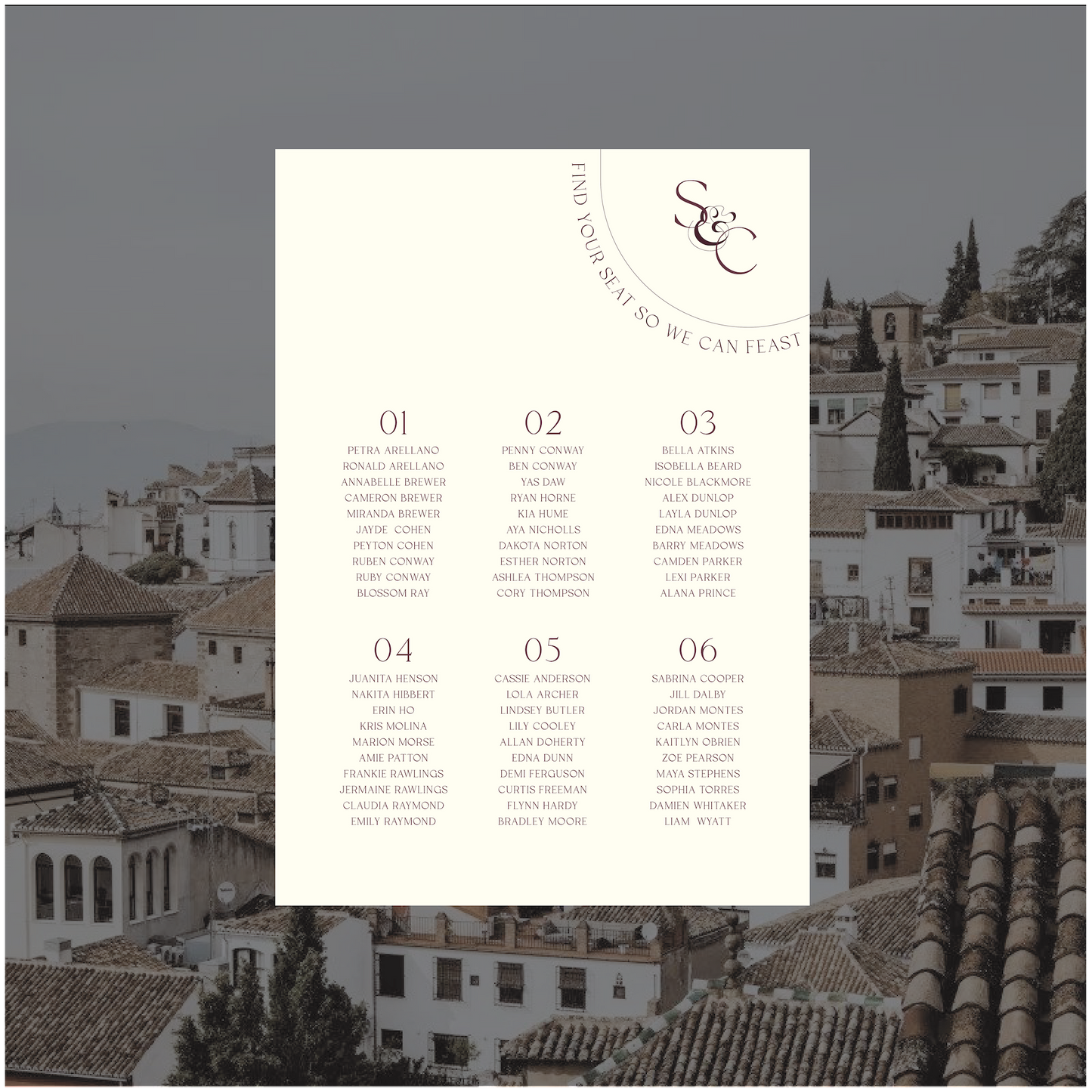 Granada Seating Chart