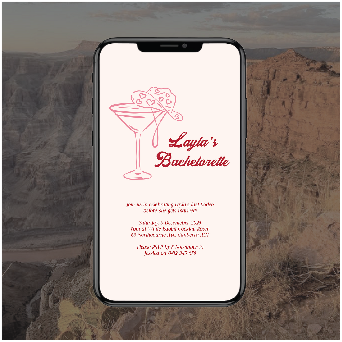 Grand Canyon Digital File Invitation