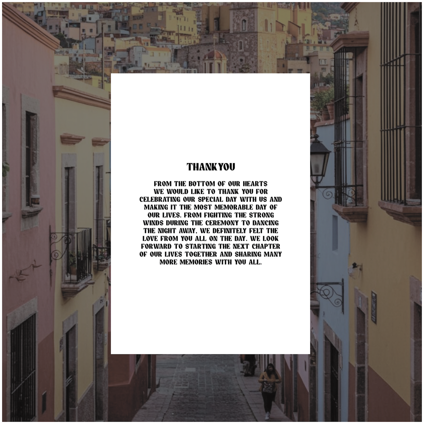 Guanajuato Thank You Card