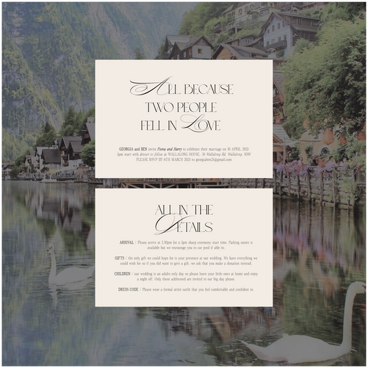 Hallstatt Single Invitation