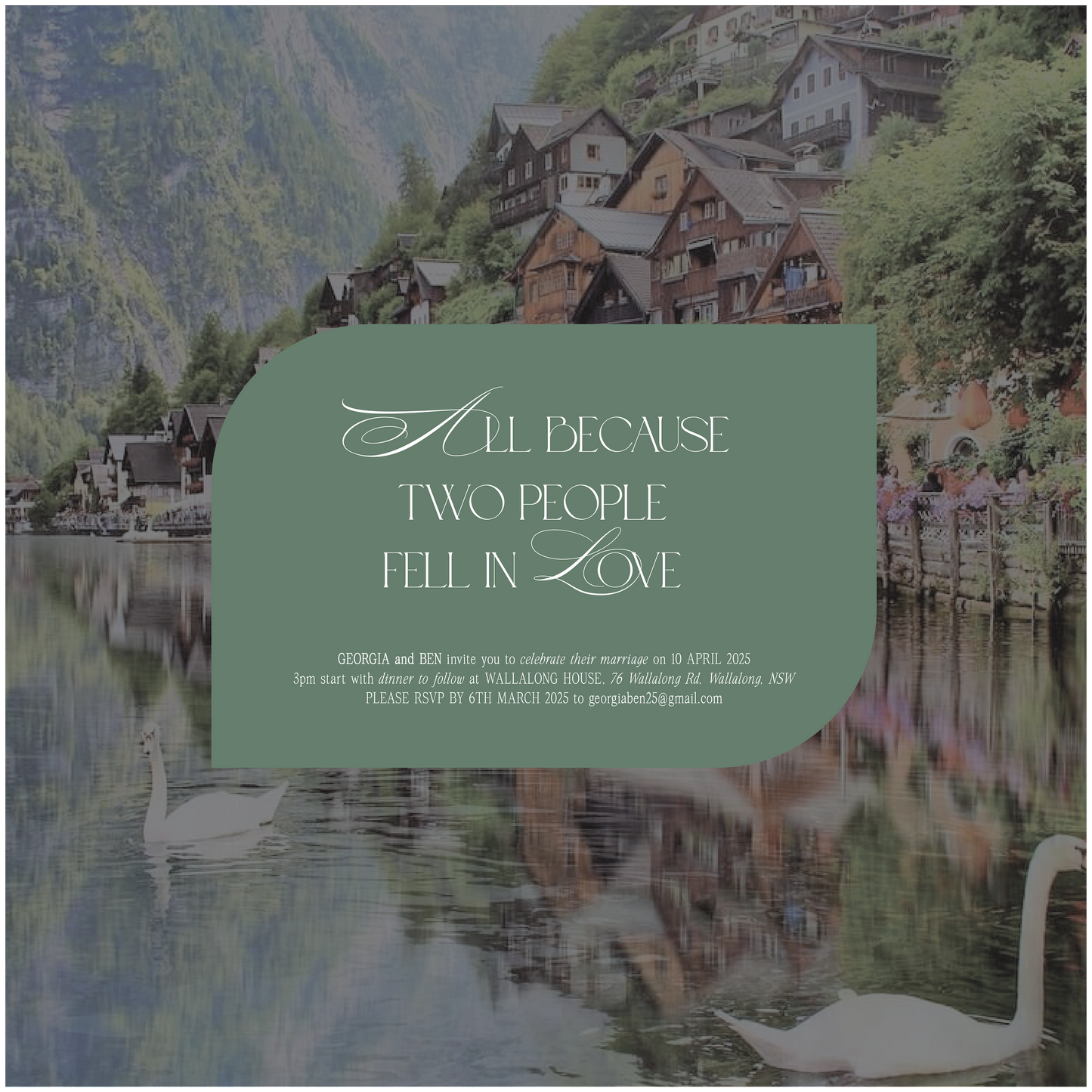Hallstatt Single Invitation