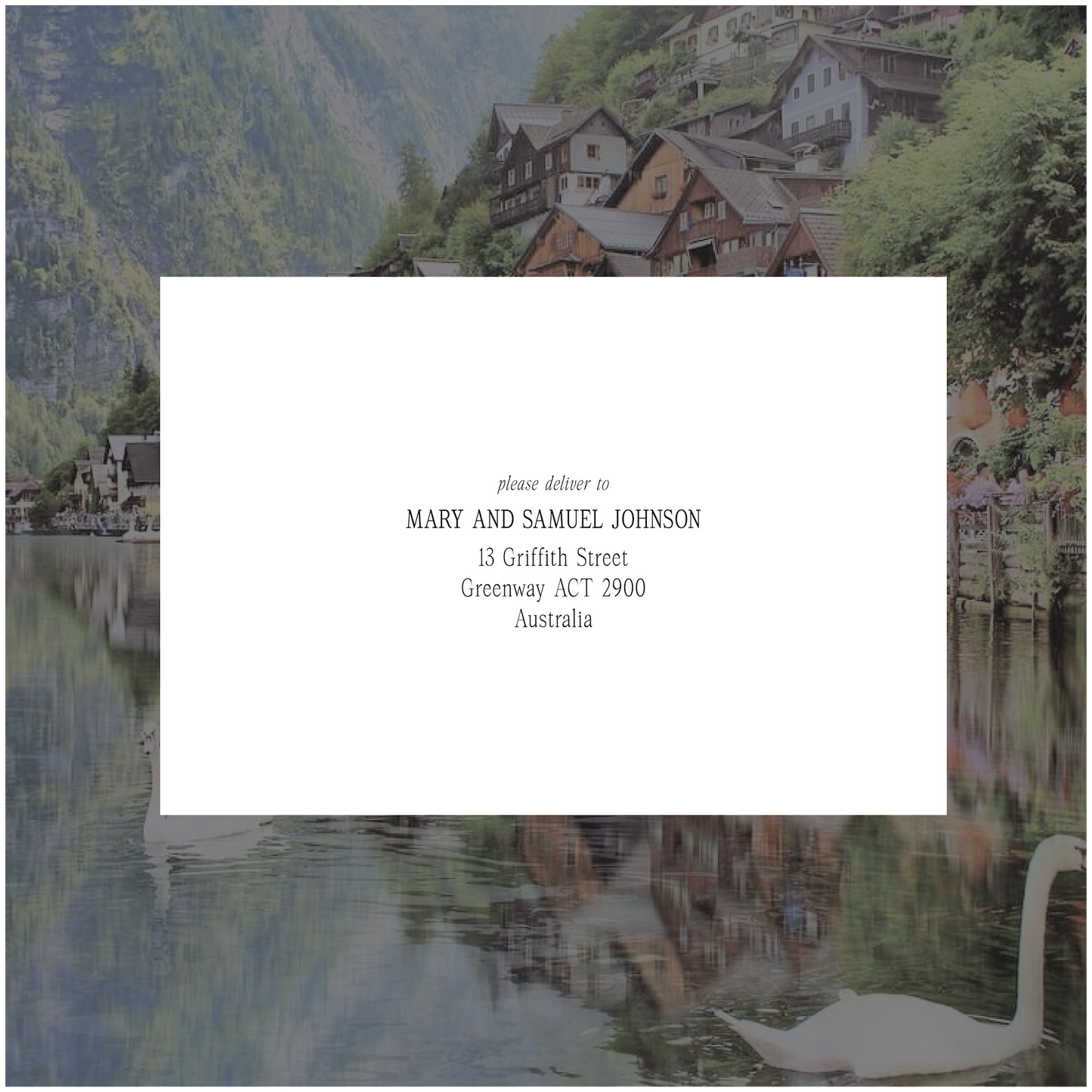 Hallstatt Single Invitation