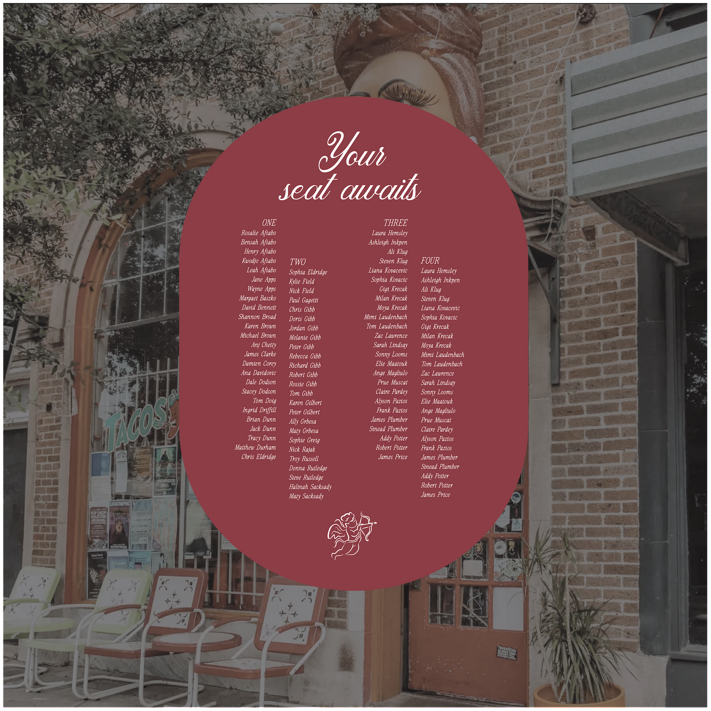 Houston Seating Chart