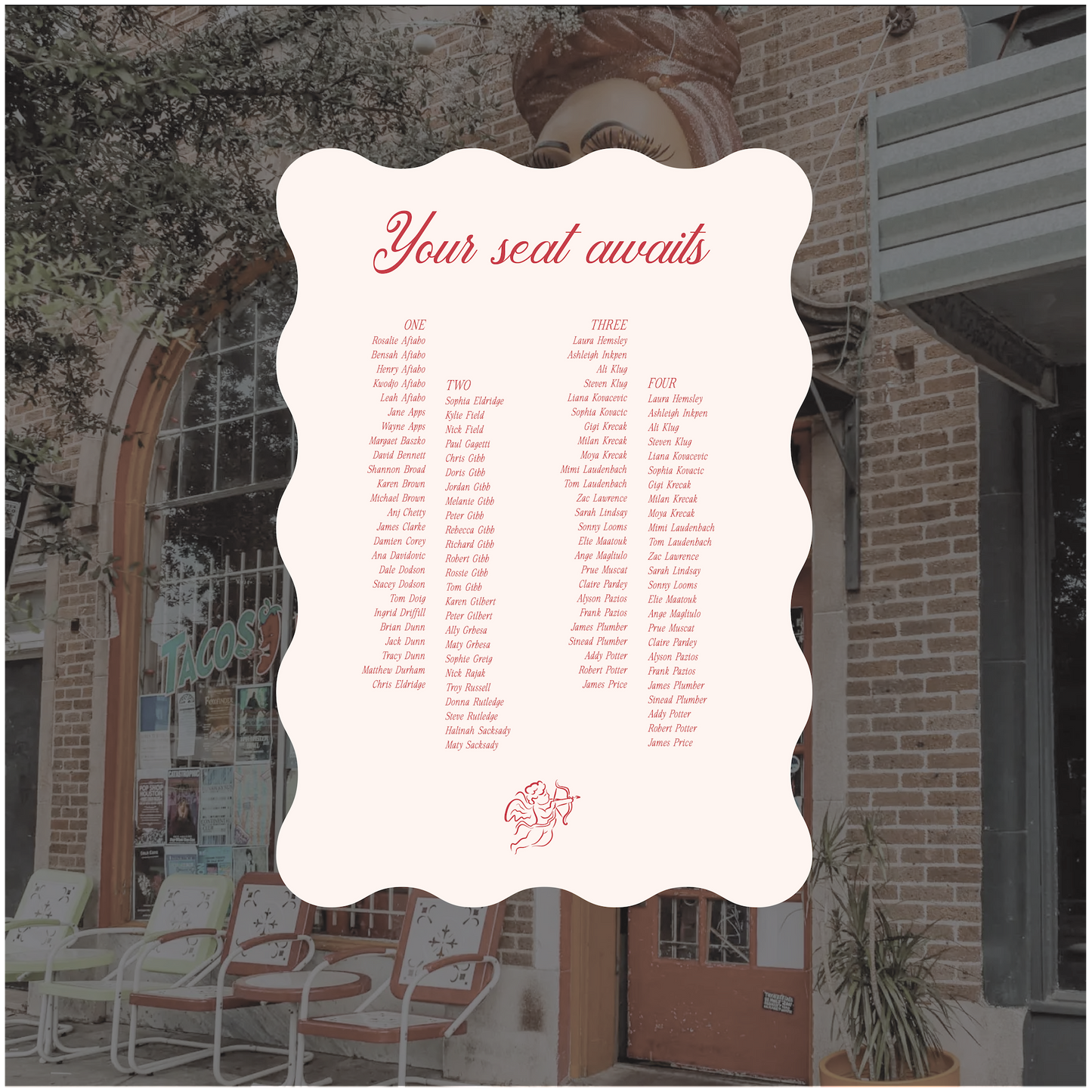 Houston Seating Chart