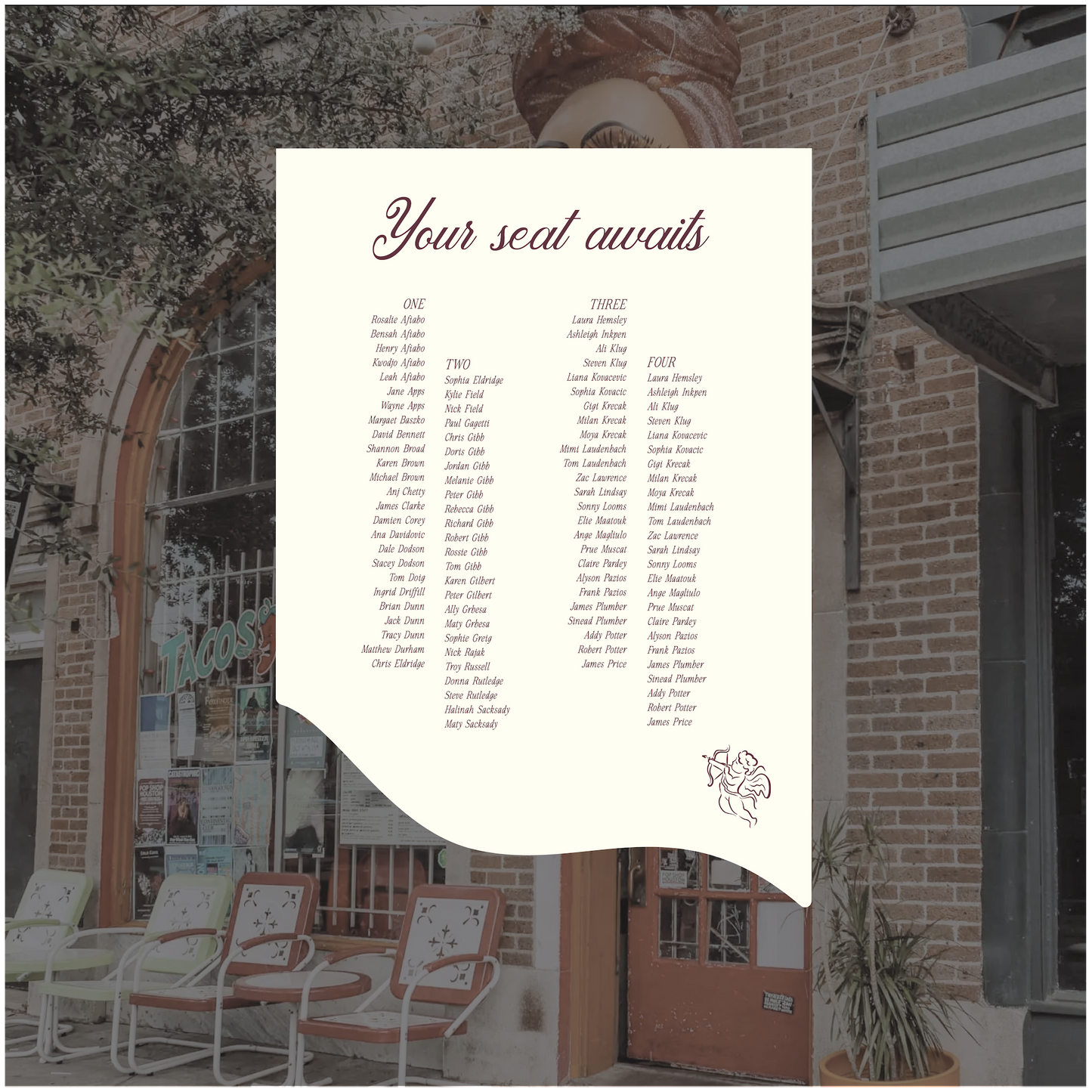 Houston Seating Chart